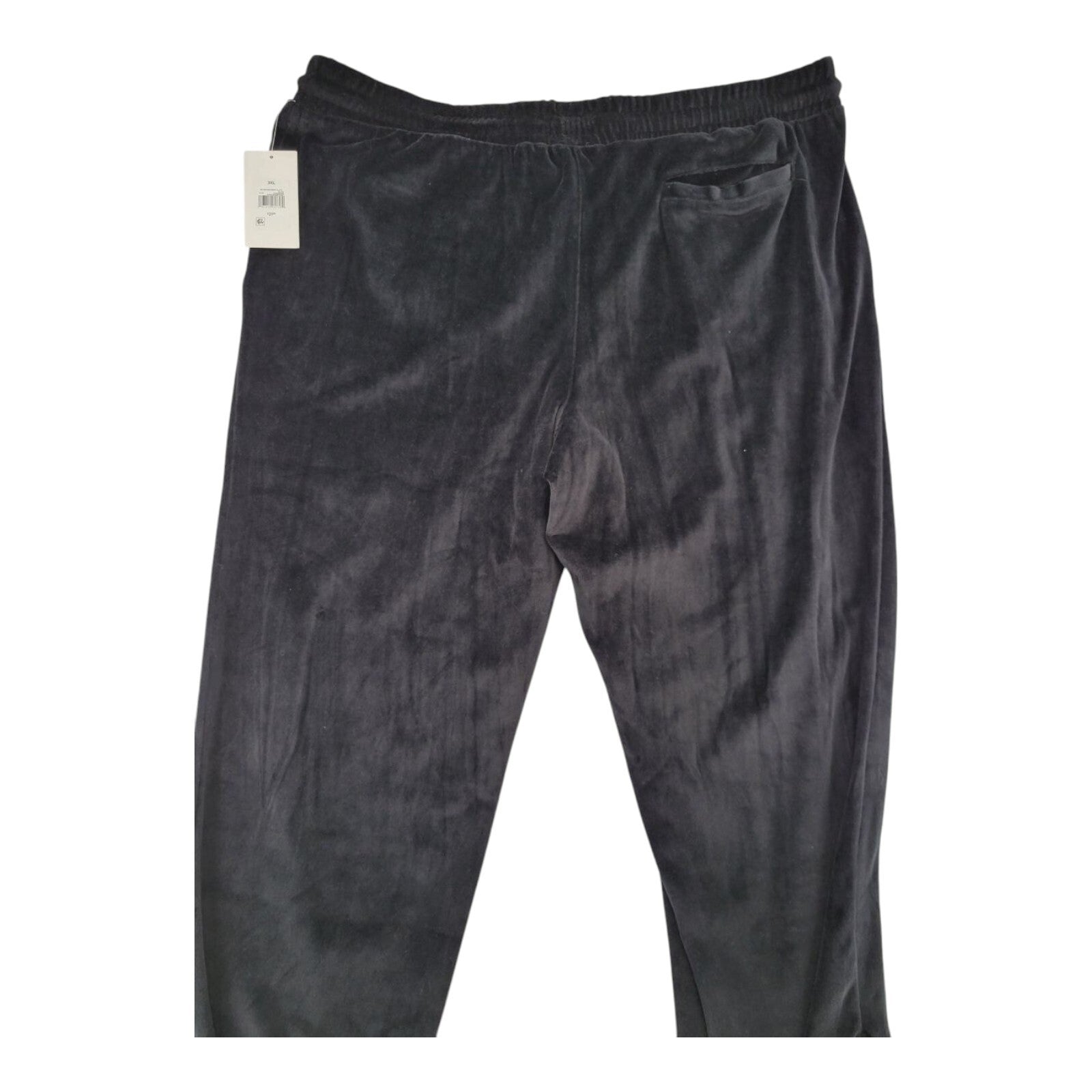 Dogg Supply by Snoop Dogg Velour Black Sweatpants Gold Zip Ankle Size 3XL