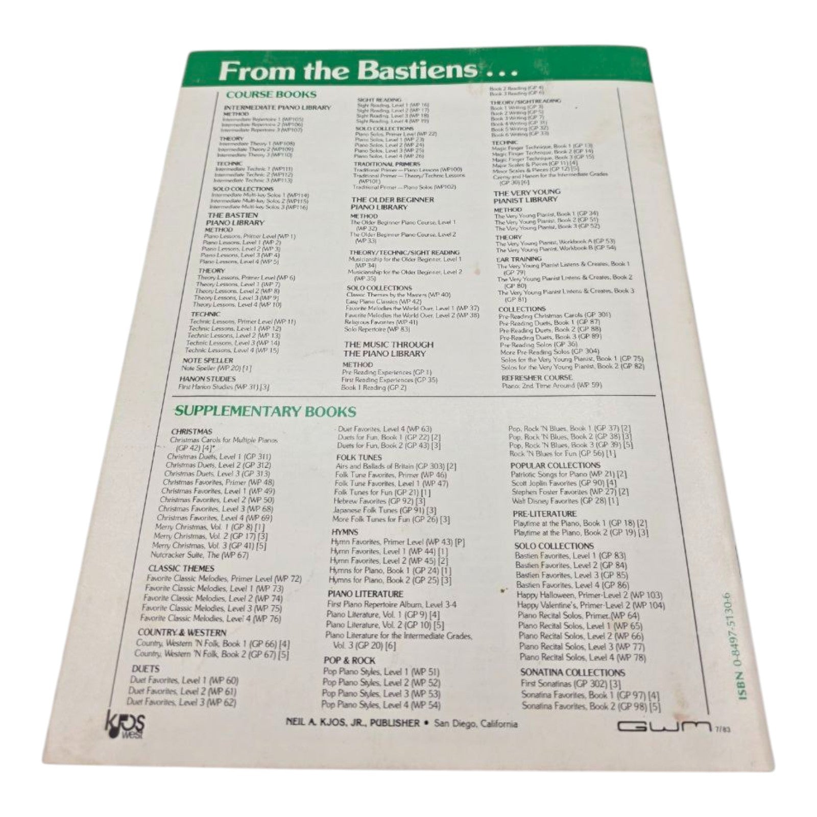 The Bastien Piano Library Favorite Classic Melodies Level 3 by James Bastien