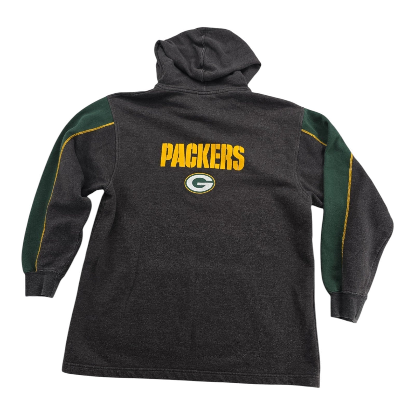 NFL Team Apparel Green Bay Packers Hoodie Men’s L Gray Green Pullover