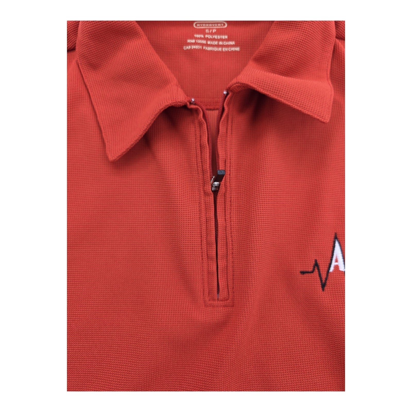 Oobe HydrOvent Adrenaline Polo Shirt Men’s Small Red Quarter Zip Polyester