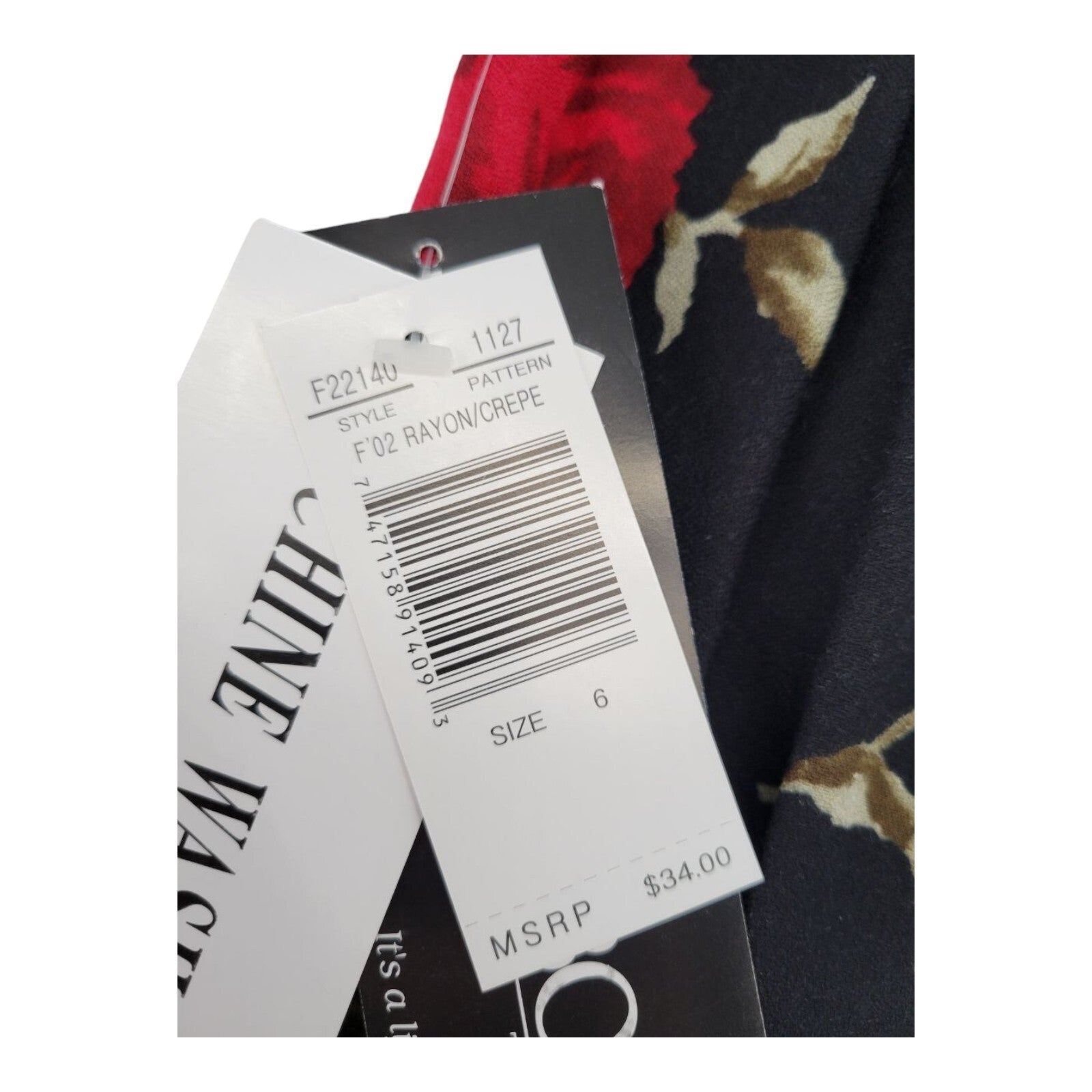 Sag Harbor Petite Black Floral A-Line Midi Skirt Rayon Crepe Size 6