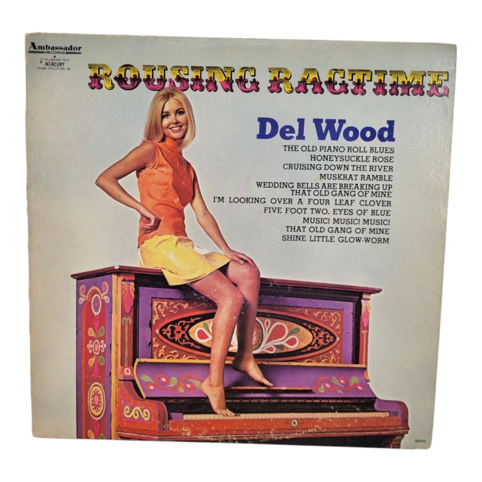 Del Wood Rousing Ragtime Vinyl LP 98062 Ambassador Records
