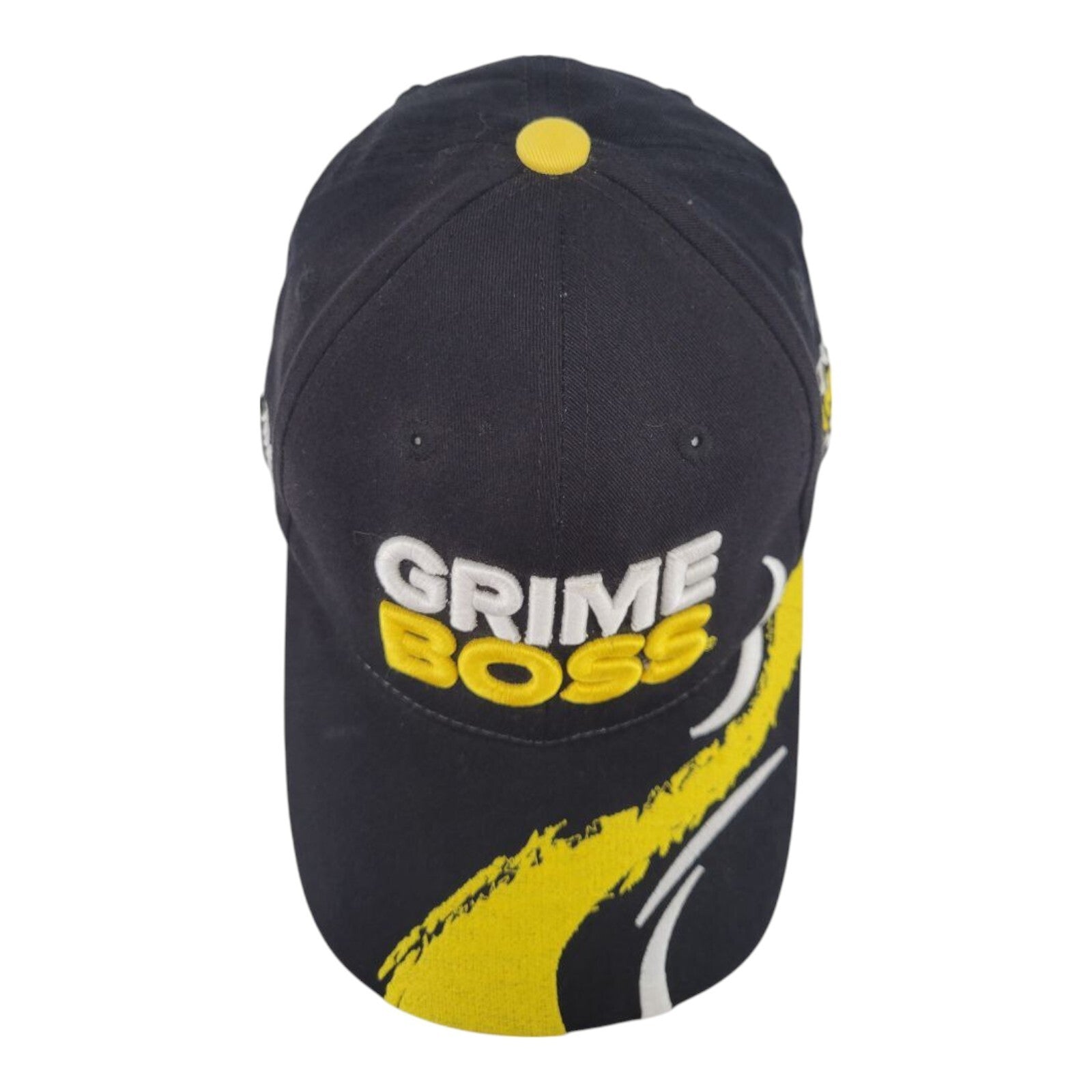MainGate NHRA Grime Boss Drag Racing Black Yellow Adjustable Hat One Size