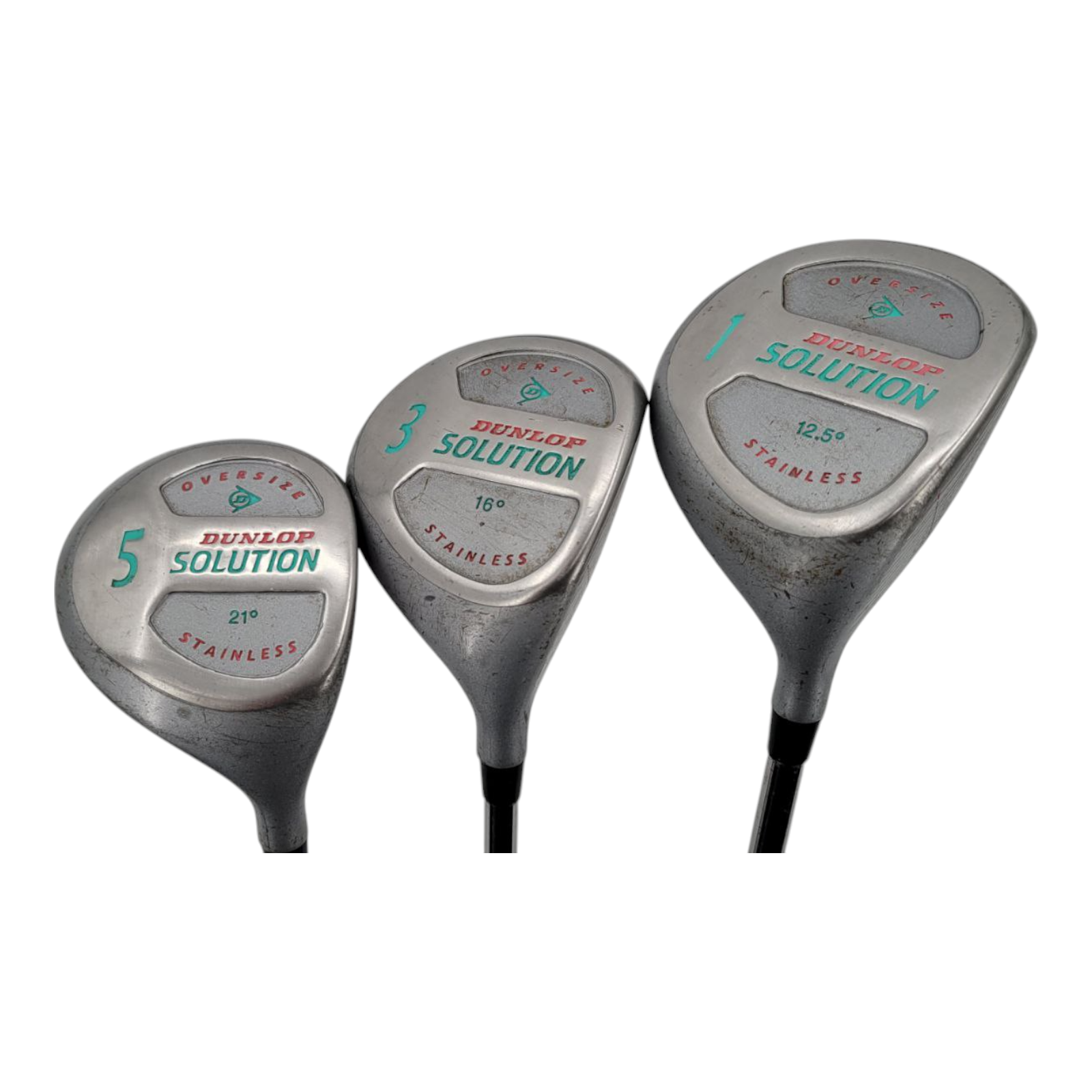 Dunlop Solution Oversize Ladies RH Driver 3 5 Wood Steel Shaft Grip Bundle