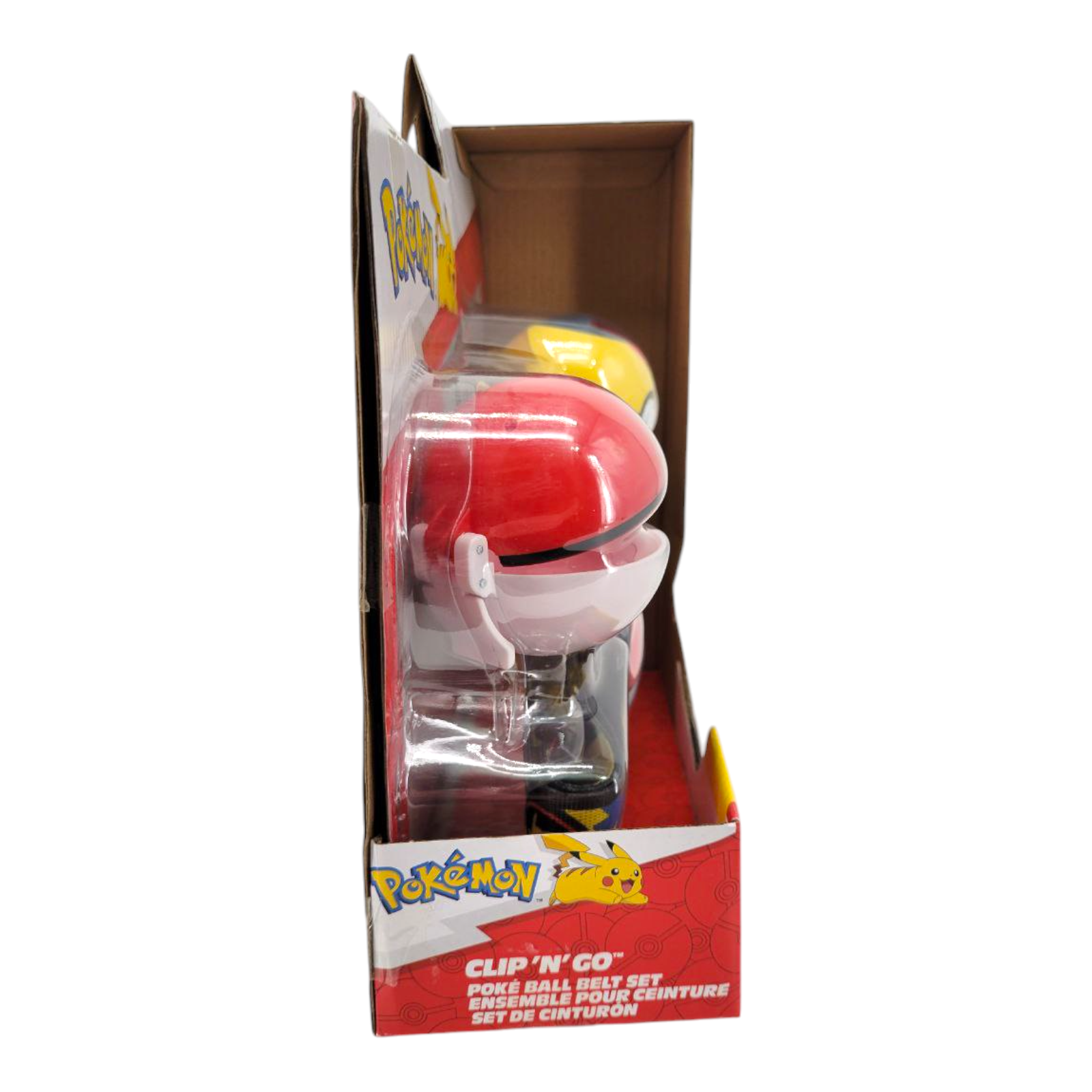 Pokemon Clip N Go Poke Ball Belt and 2" Pikachu Battle Action Figure Set