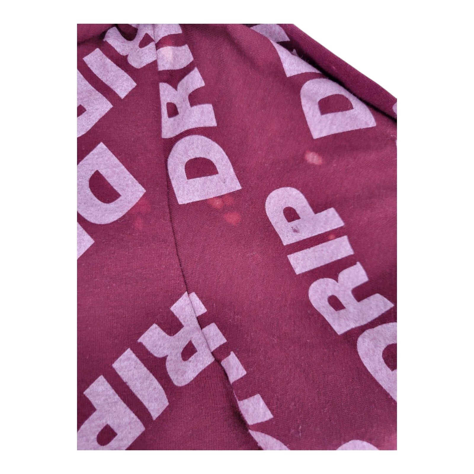 Launder Apparel Drip All Over Print Long Sleeve Shirt Maroon Size XL