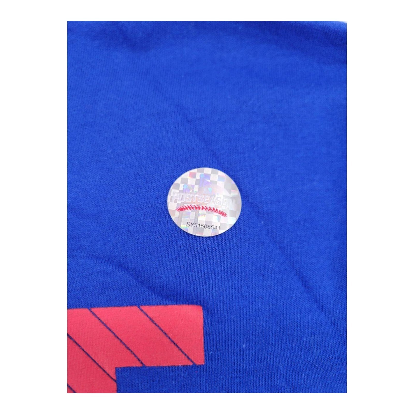 Majestic Cubs 2016 Champions Raise the Flag Long Sleeve Shirt Blue Size M