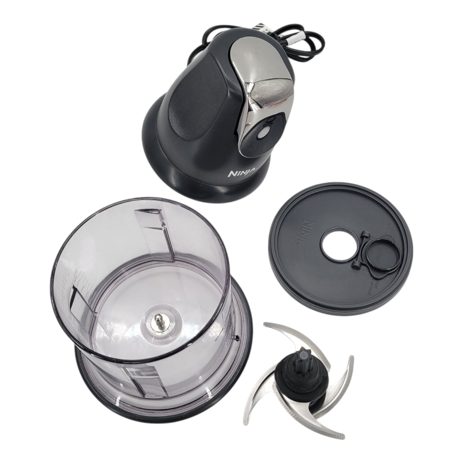 Ninja Food Chopper Express Chop 200W 16 Oz Bowl for Mincing Grinding Blending