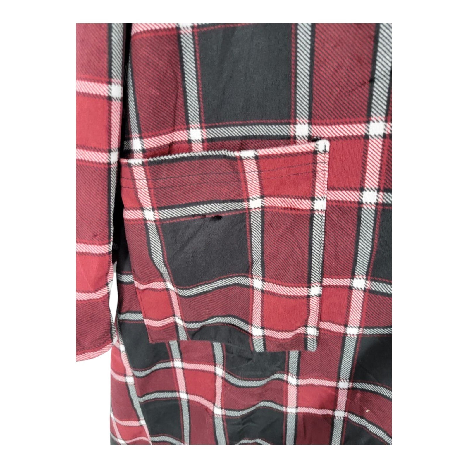 Dogg Supply Hooded Plaid Robe Red Black Snoop Dogg Design Size L