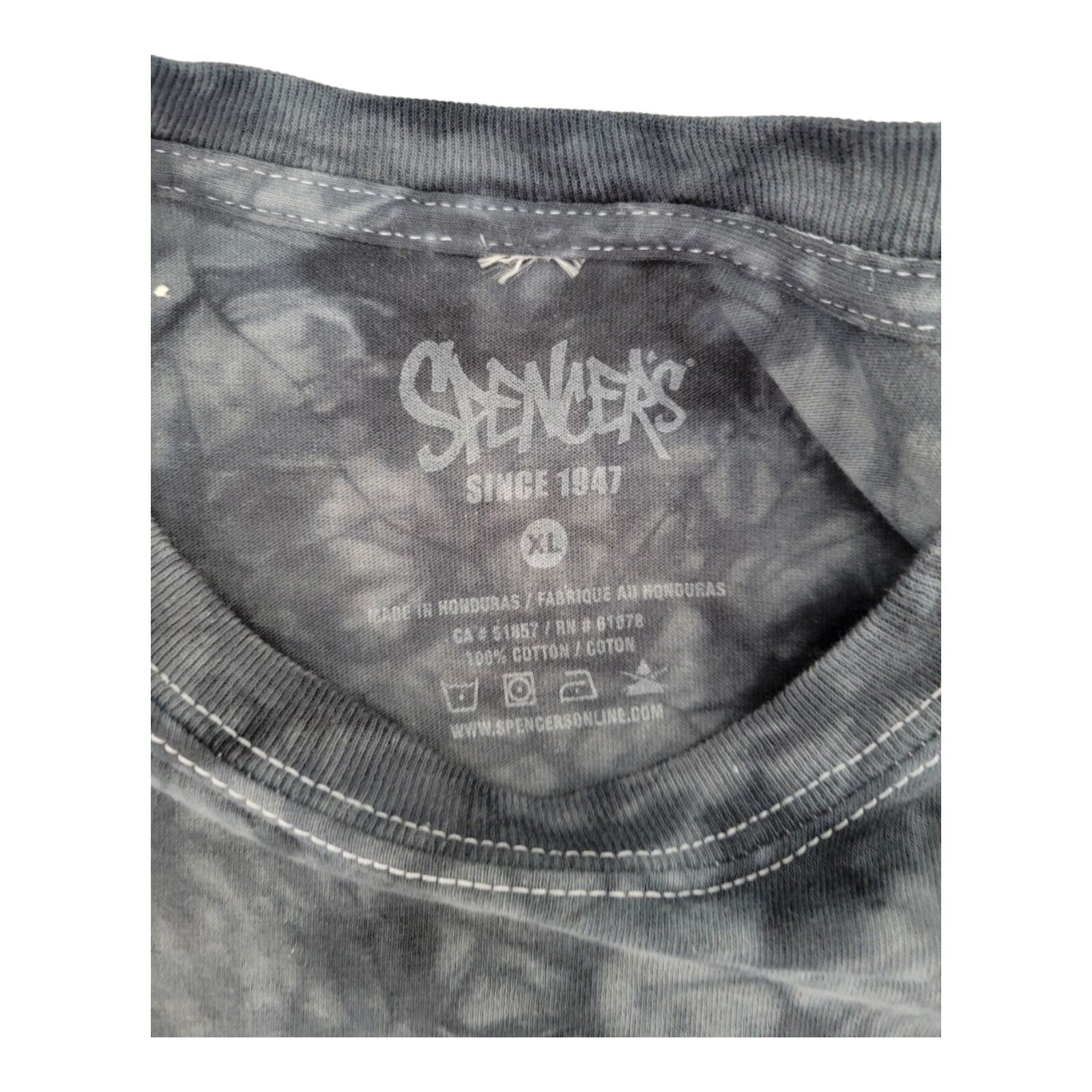 Spencers Tripy Tie Dye Psychedelic Melty Meow Cat Shirt Mens Size XL