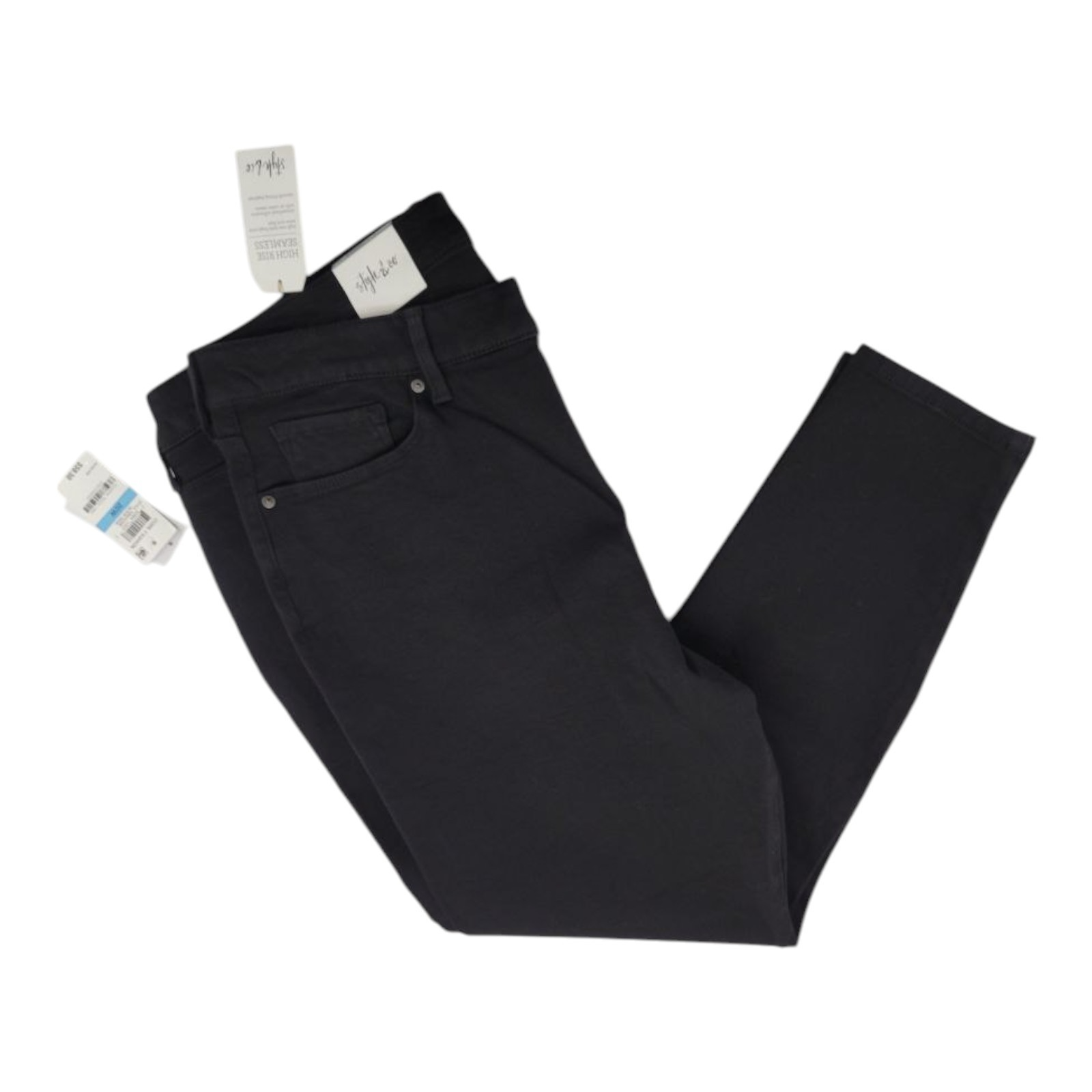 Style & Co Plus High Rise Jeggings 20W Black Ankle Seamless Pants