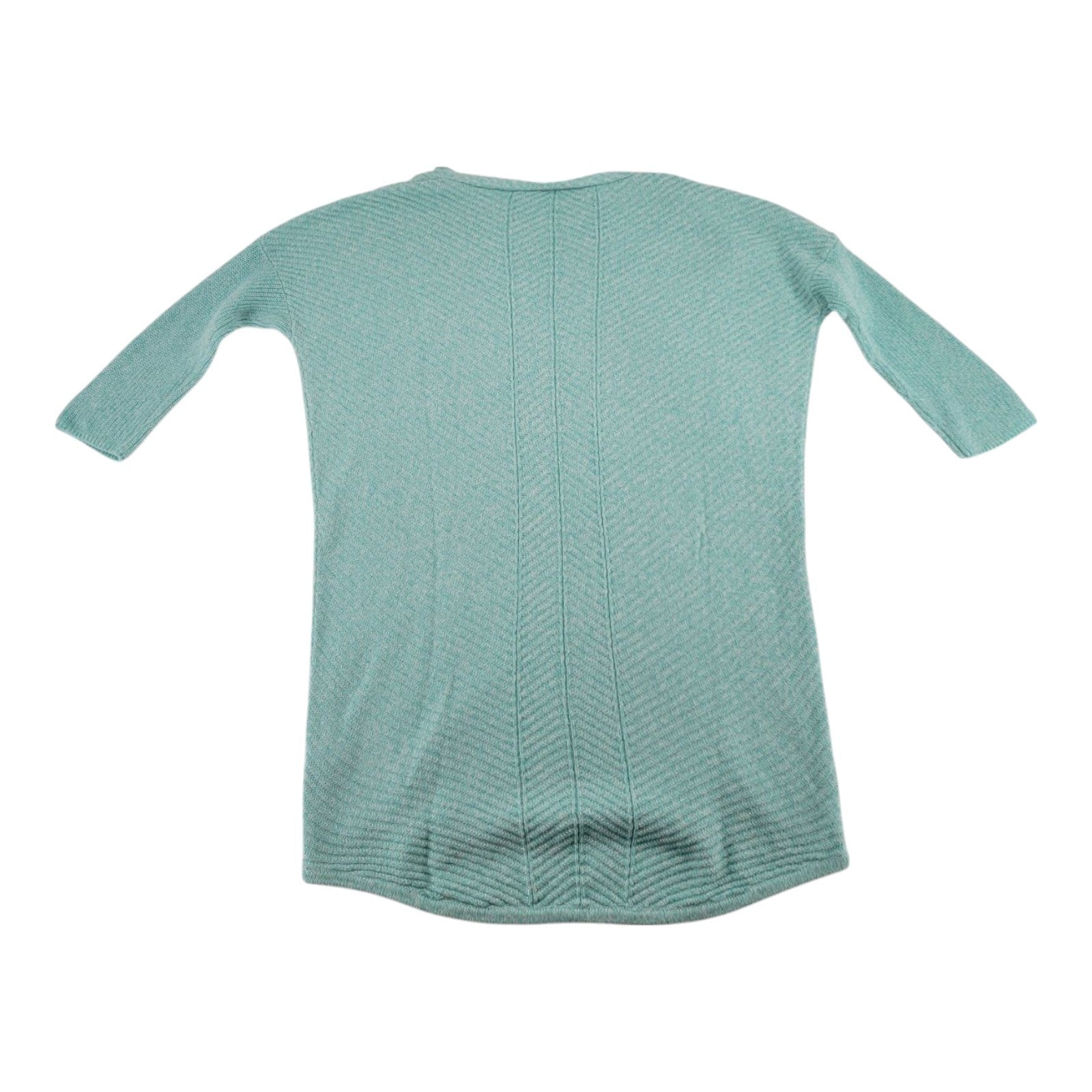 Express Womens Knit Pullover Sweater Mint Green V Neck 3/4 Sleeve Size M