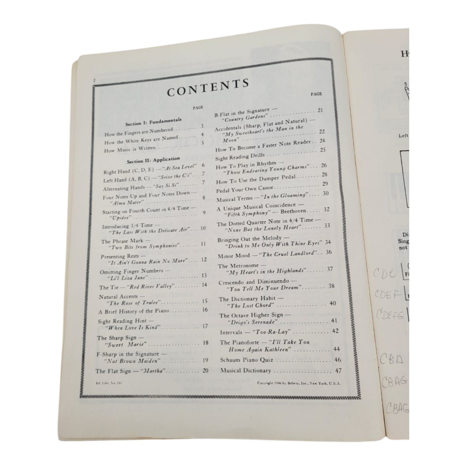 John W. Schaum Adult Piano Course Book I Instructional Music Book