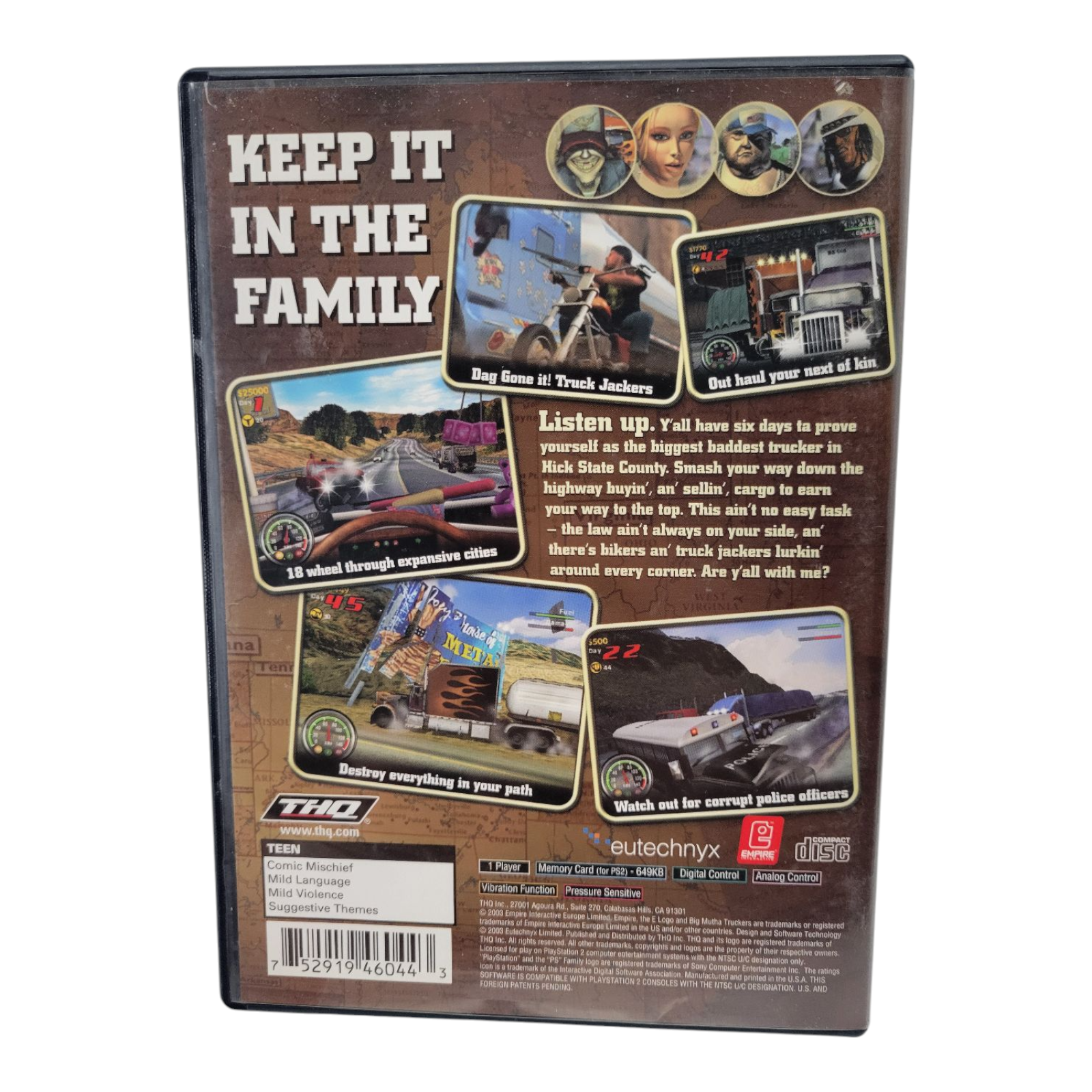 THQ Big Mutha Truckers PlayStation 2 Game Complete with Manual 2003