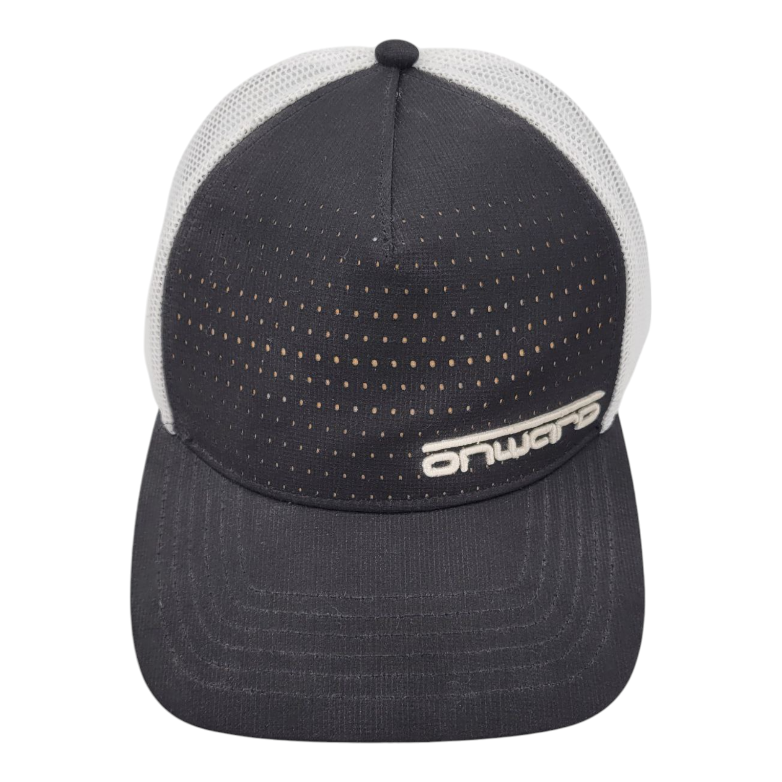 Club Car Onward Black White Adjustable Hat Unstructured Embroidered Logo