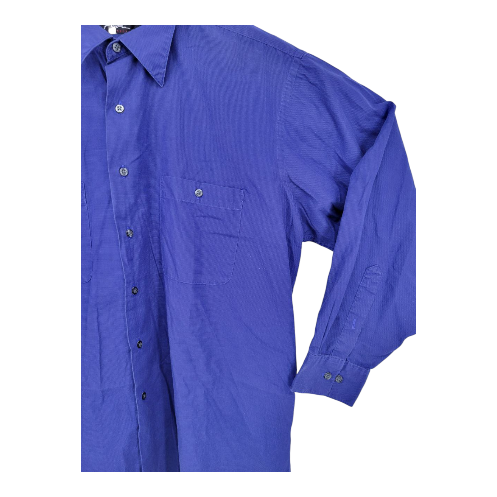 Fubu The Collection Blue Long Sleeve Button Up Shirt Mens XL