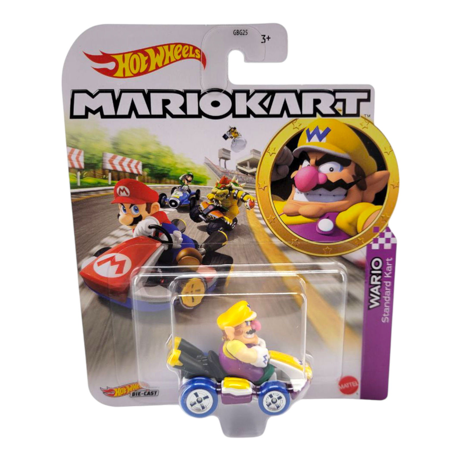 Hot Wheels Mario Kart Wario 1:64 Scale Die-Cast Vehicle Collectible Toy