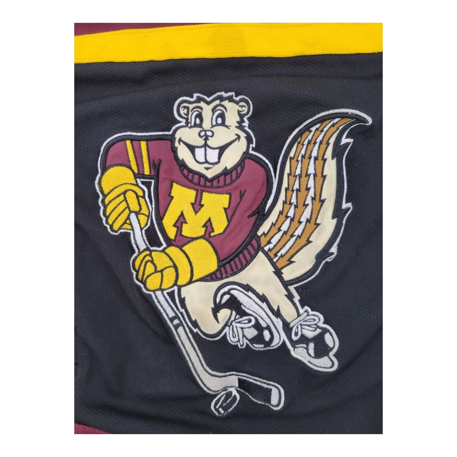 Colosseum Minnesota Gophers Hockey Jersey Goldy Mascot Maroon Gold Youth S 8-10