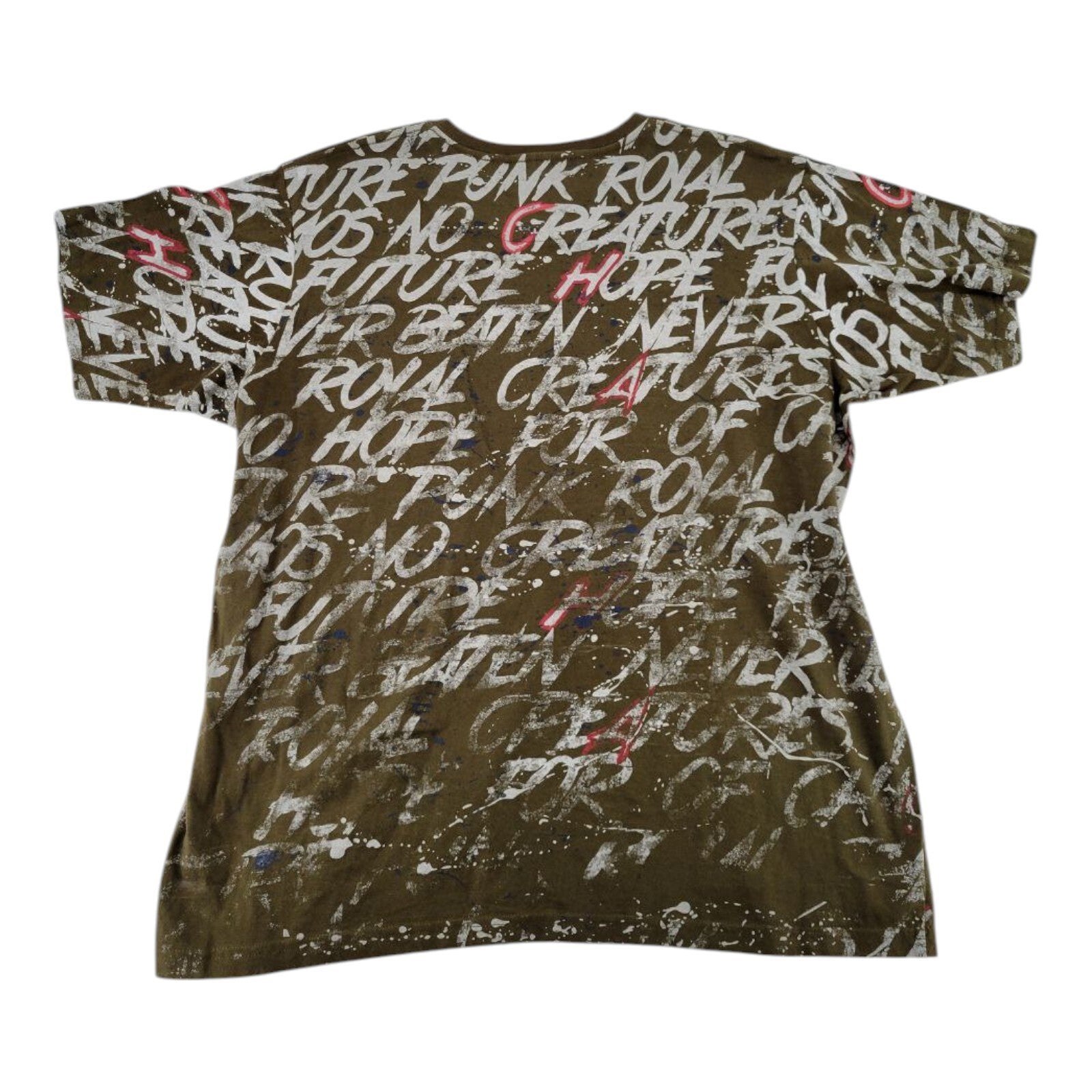 Punk Royal Olive Graphic Streetwear T-Shirt All Over Print XL