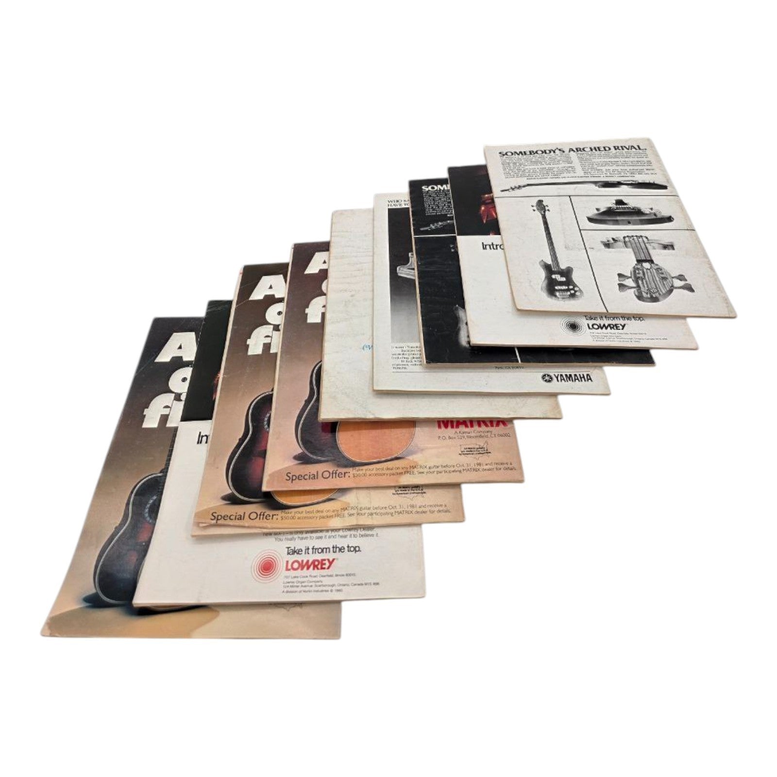 Lot of 9 Vintage 1981 Sheet Music Magazines Piano Guitar Organ Song & Lyrics