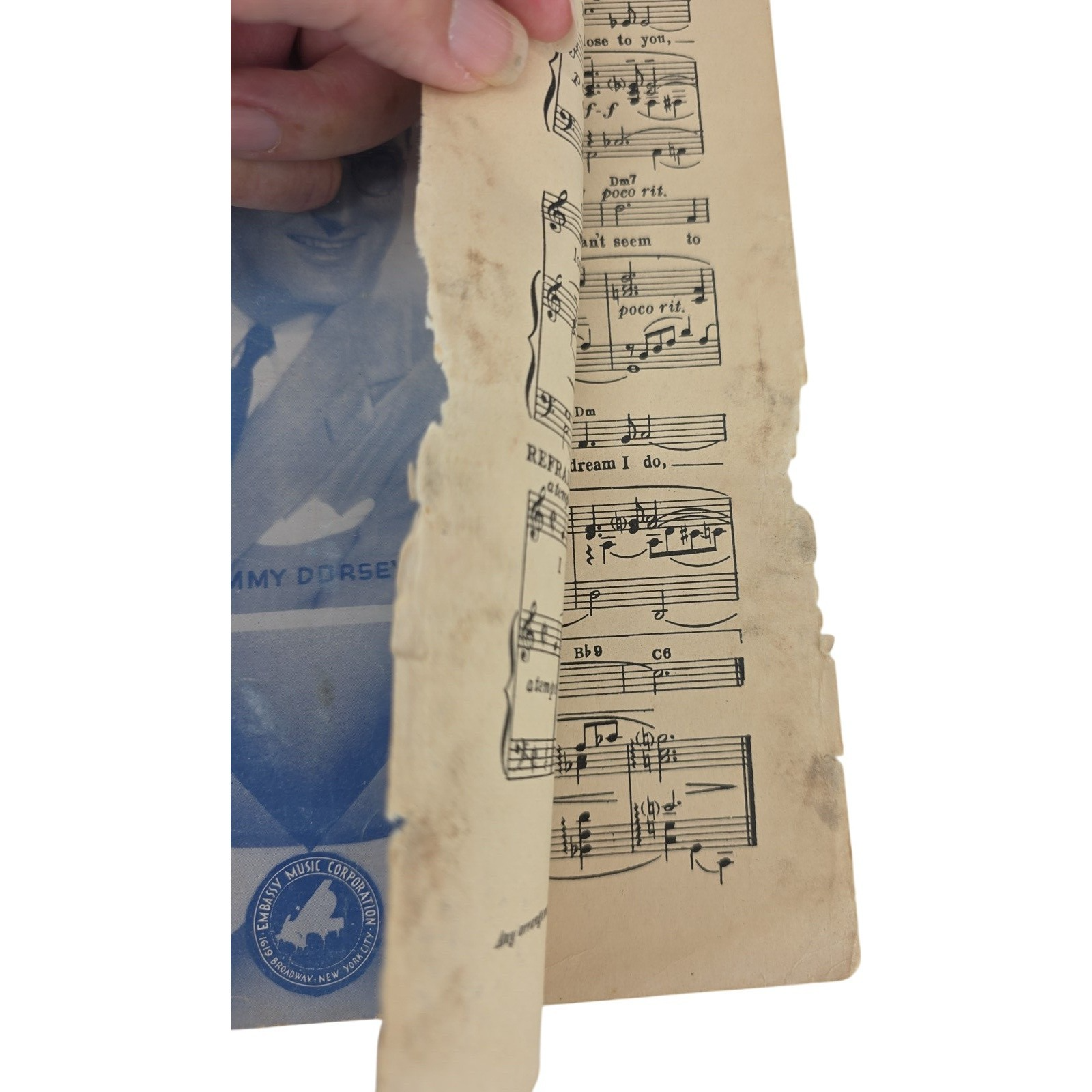 I Dream of You More Than You Dream I Do 1944 Sheet Music featuring Tommy Dorsey