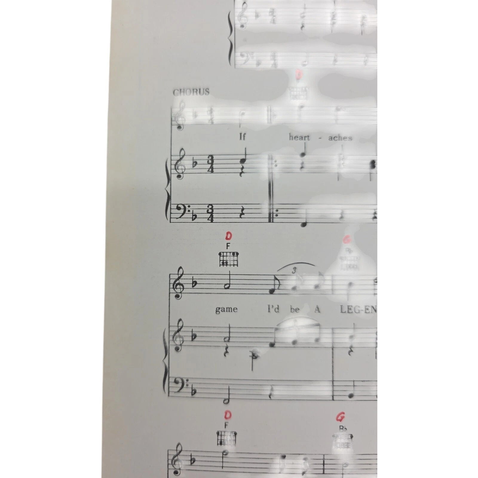 I’d Be A Legend in My Time Recorded by Ronnie Milsap Sheet Music by Don Gibson