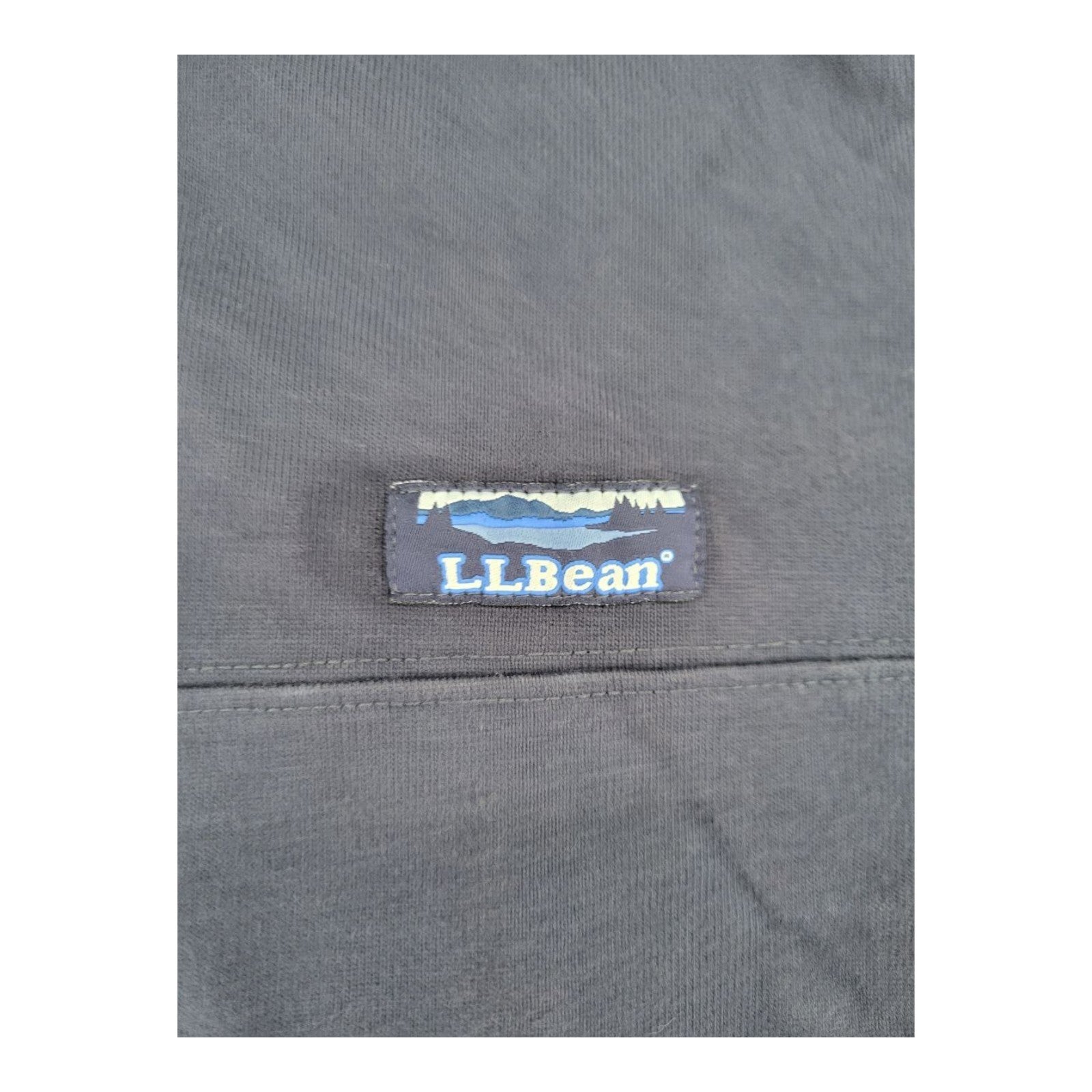 LL Bean Mens Long Sleeve Rugby Shirt Navy Traditional Fit Size XL