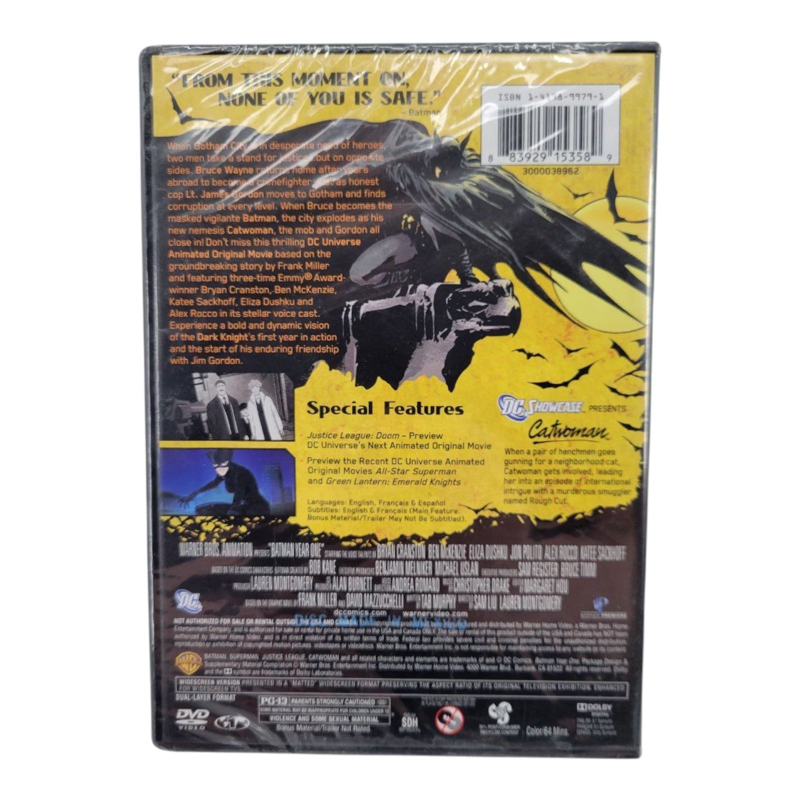 DC Superhero DVD Bundle 4 Movies: Aquaman, Batman, Green Hornet