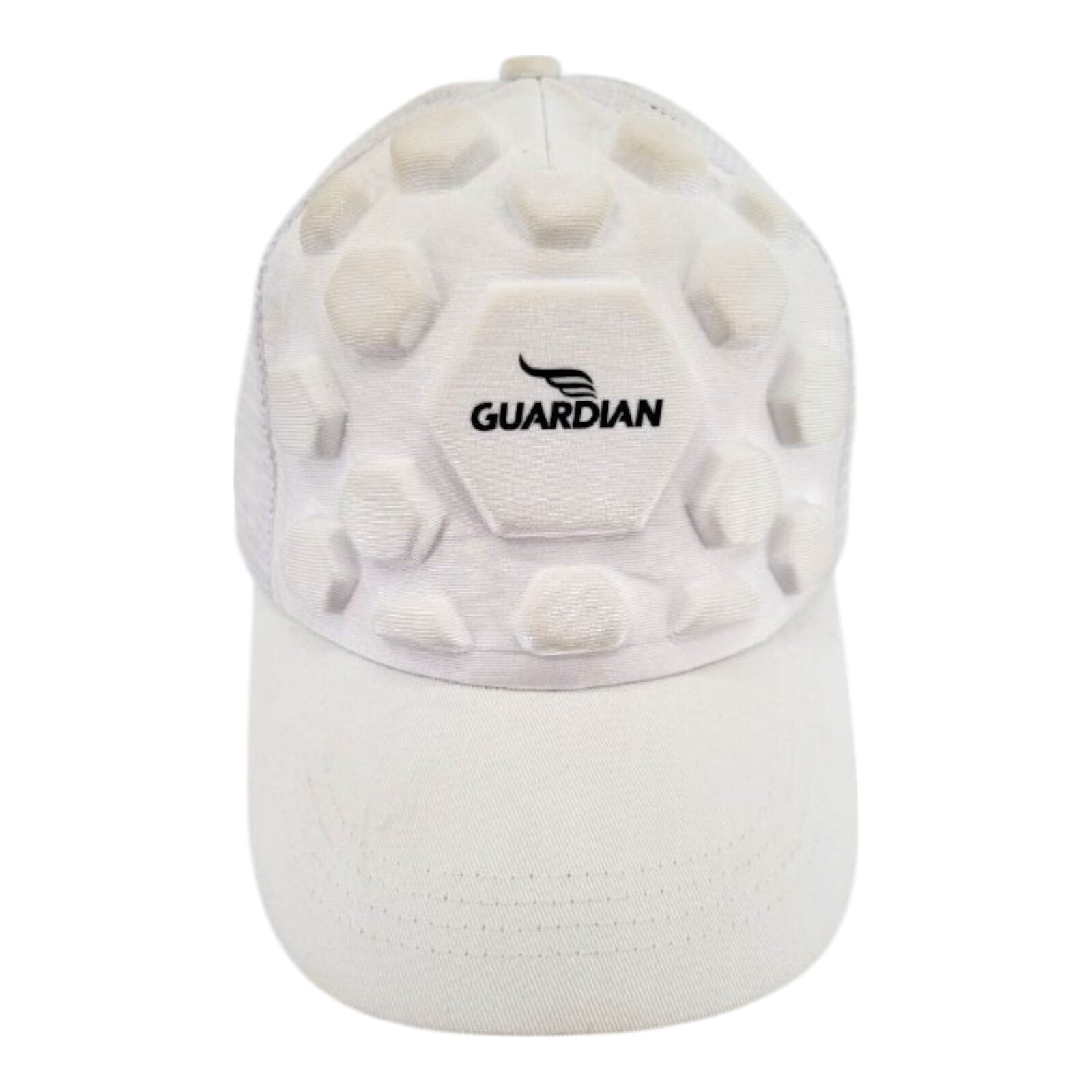 Guardian White Snapback Trucker Hat 3D Foam Mesh Panel Cap Adjustable