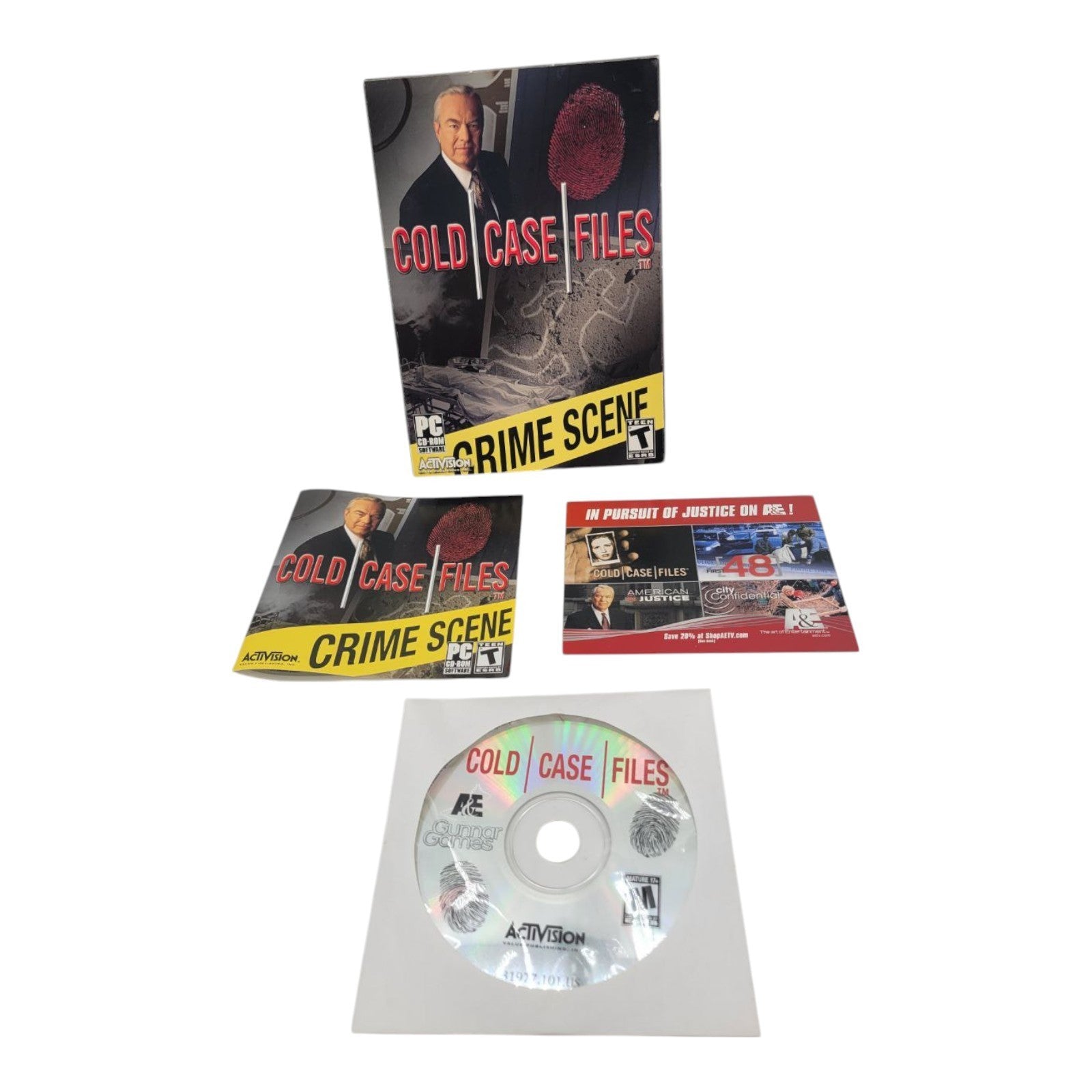 Activision Cold Case Files Crime Scene PC CD ROM Game Win 98/2000/NT/ME/XP 2004