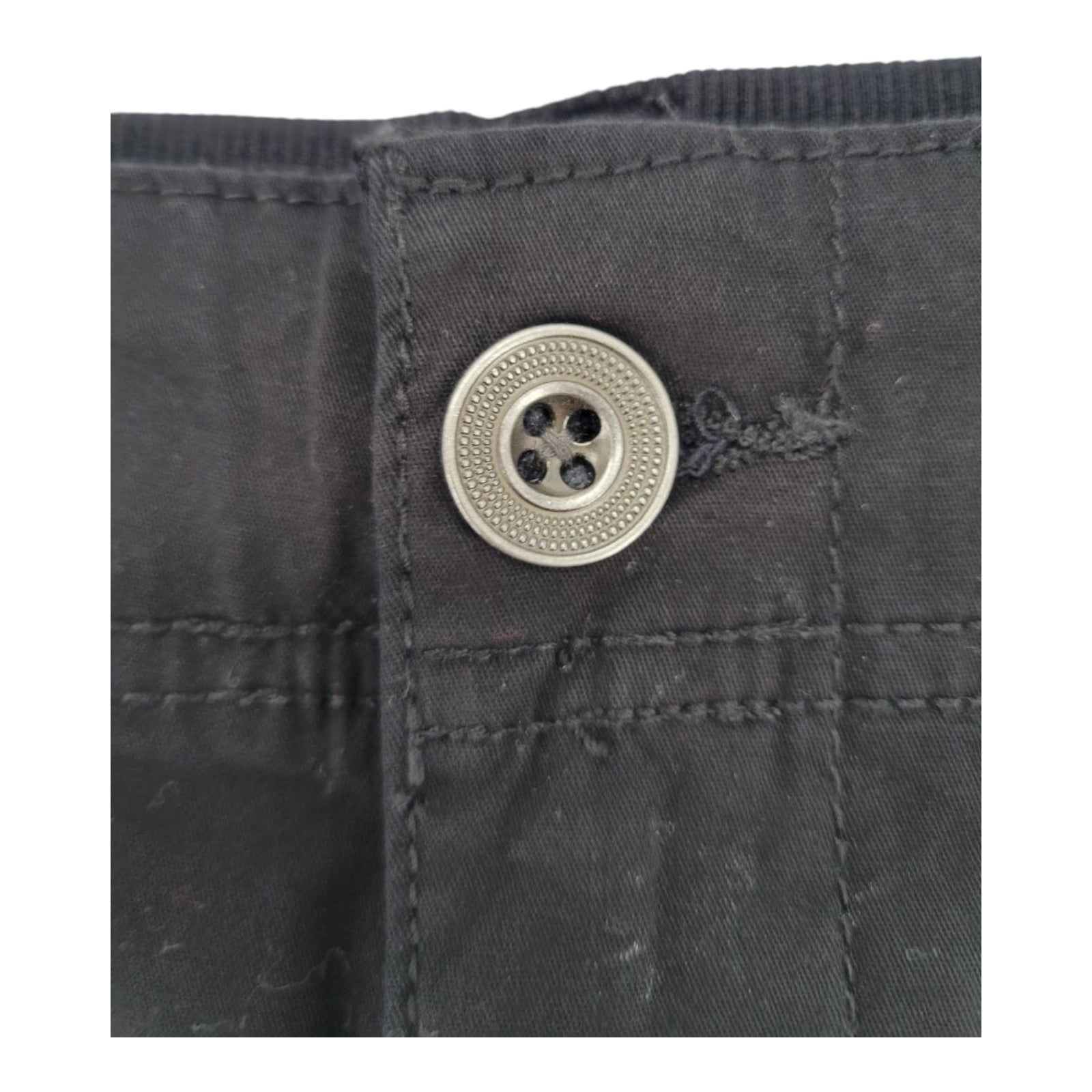 Style & Co Women's Cargo Shorts 14W Black Mid Rise Comfort Waist Pockets