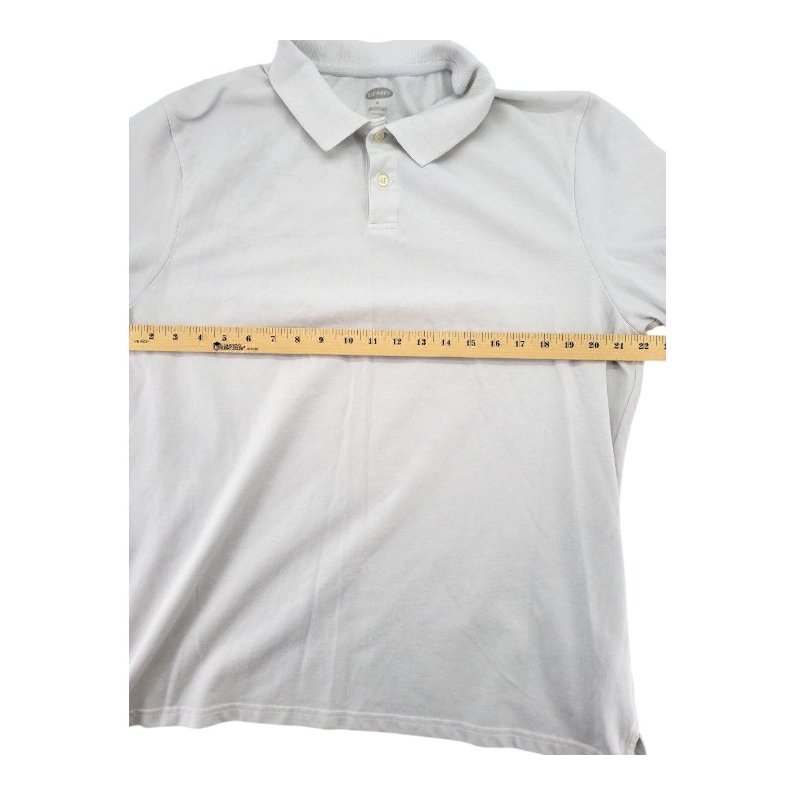 Old Navy Built In Flex Mens White Polo Shirt Cotton Short Sleeve Size XL