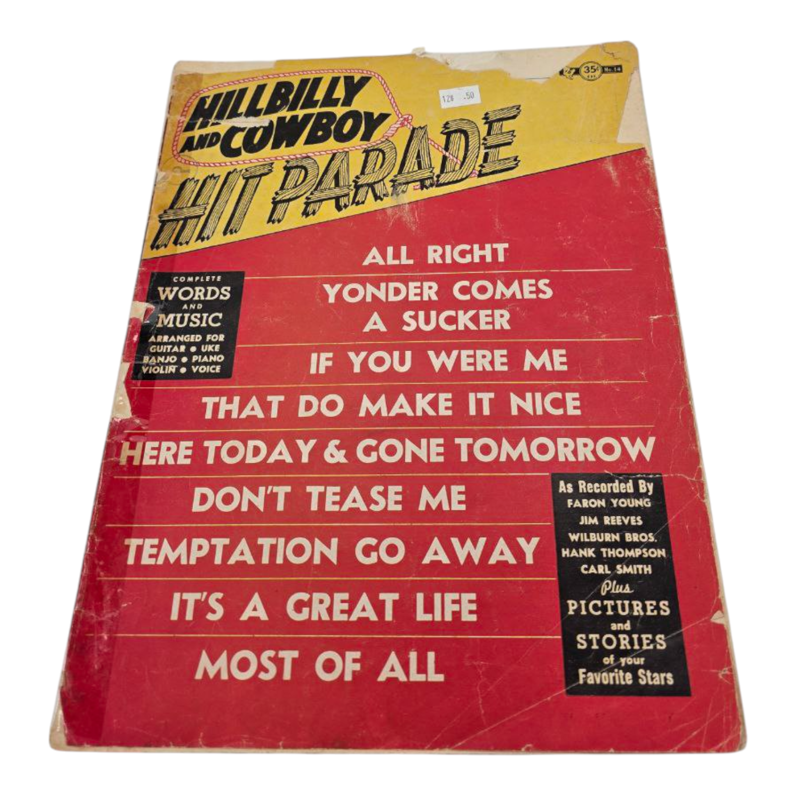 Hillbilly and Cowboy Hit Parade Vintage Sheet Music Tree Publishing Co