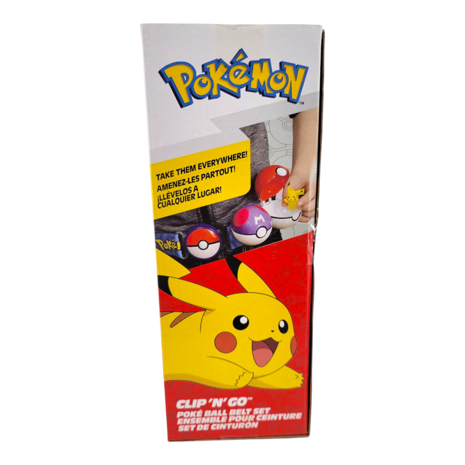 Pokemon Clip N Go Poke Ball Belt and 2" Pikachu Battle Action Figure Set