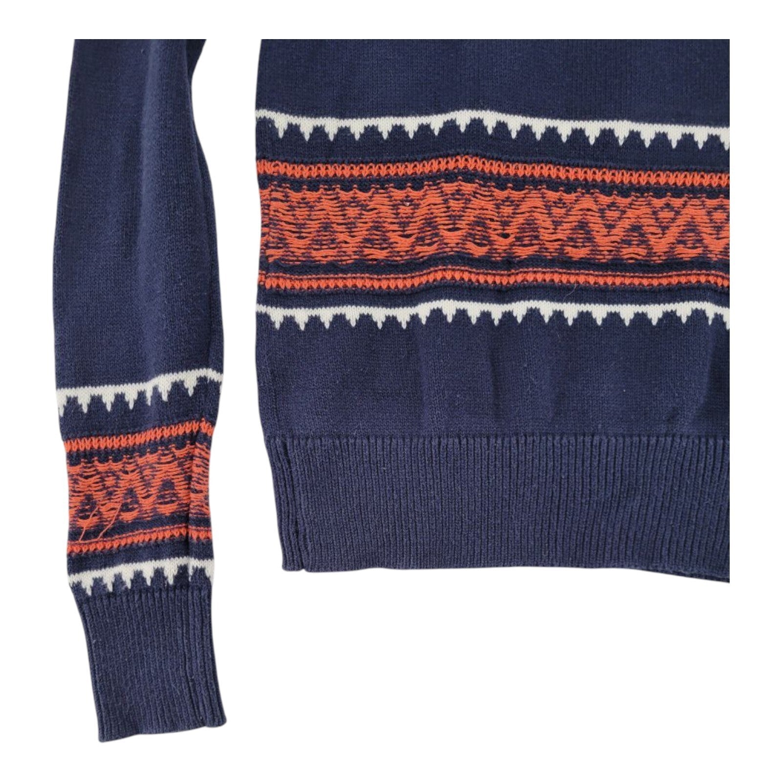 Mossimo Supply Co. Black and Orange Striped Pullover Sweater Ladies Size XS