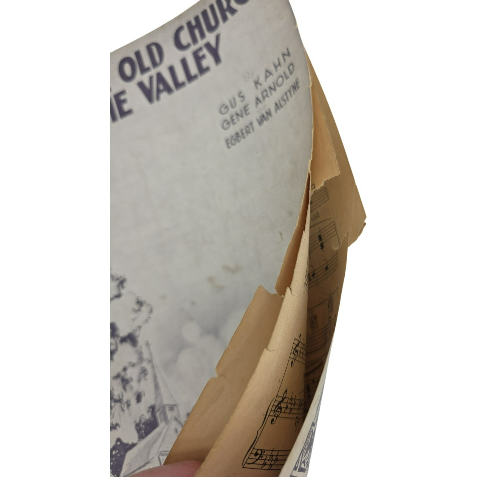Vintage 1931 Sheet Music The Little Old Church In The Valley