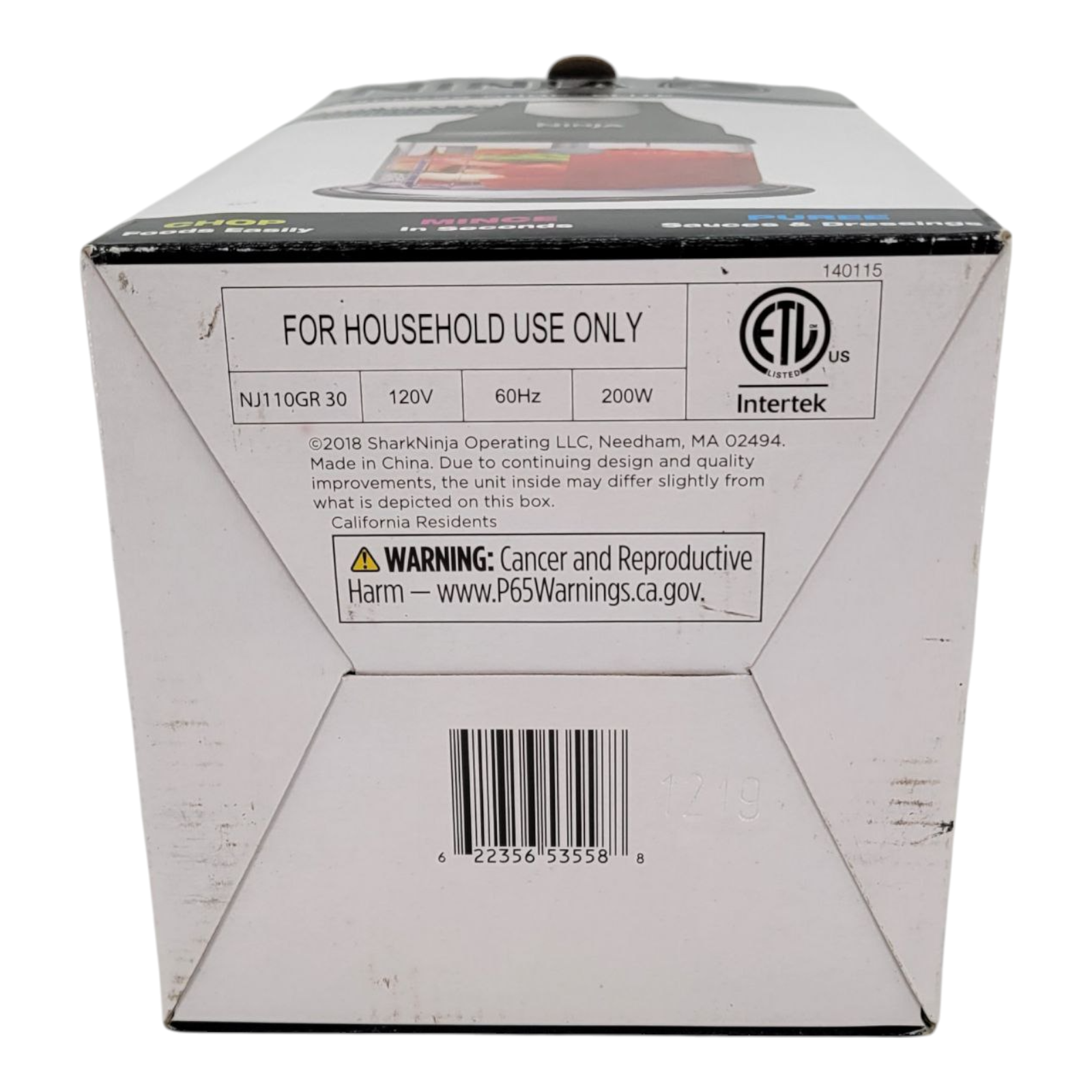 Ninja Food Chopper Express Chop 200W 16 Oz Bowl for Mincing Grinding Blending