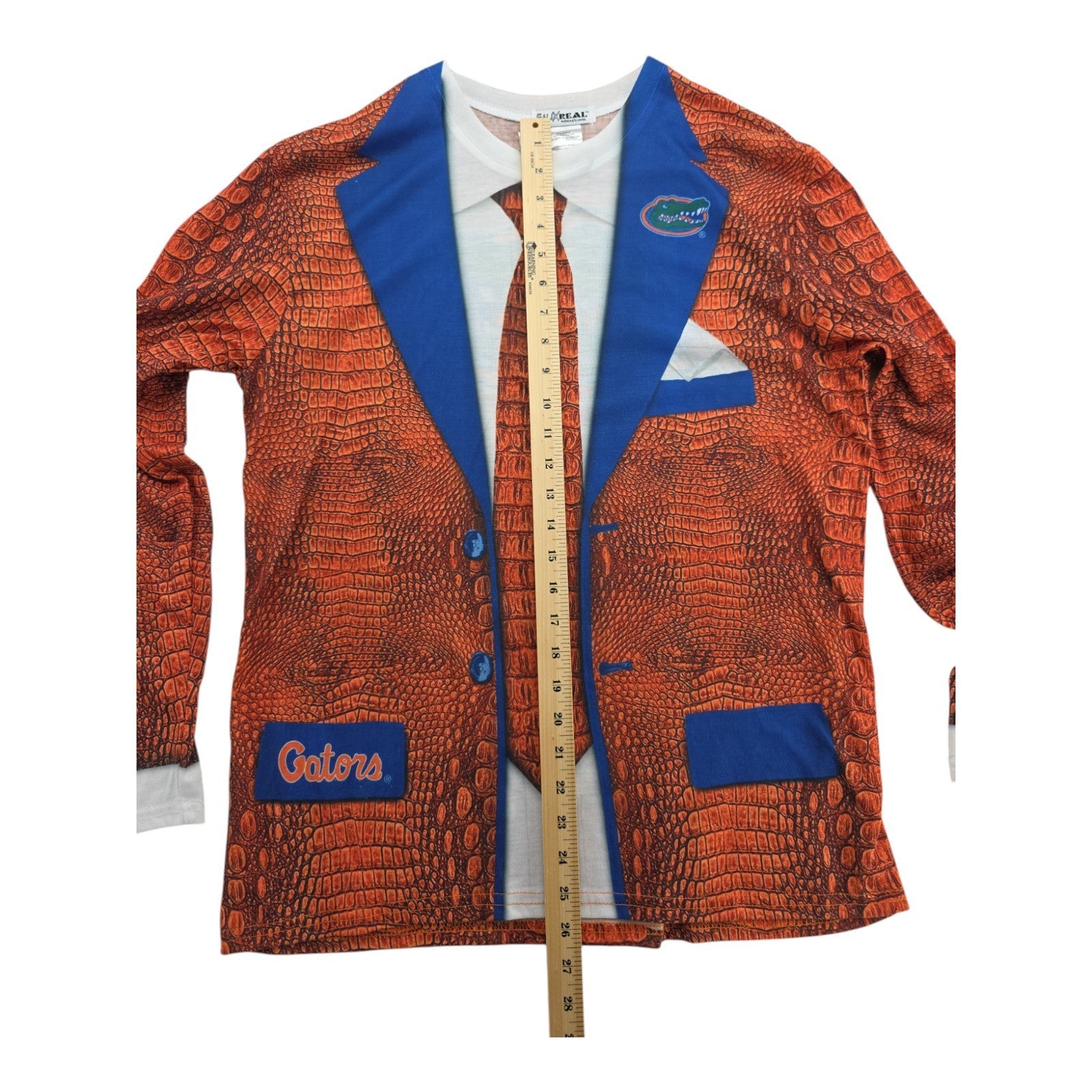Faux Real Florida Gators Alligator Suit Jacket Graphic Shirt Men’s M