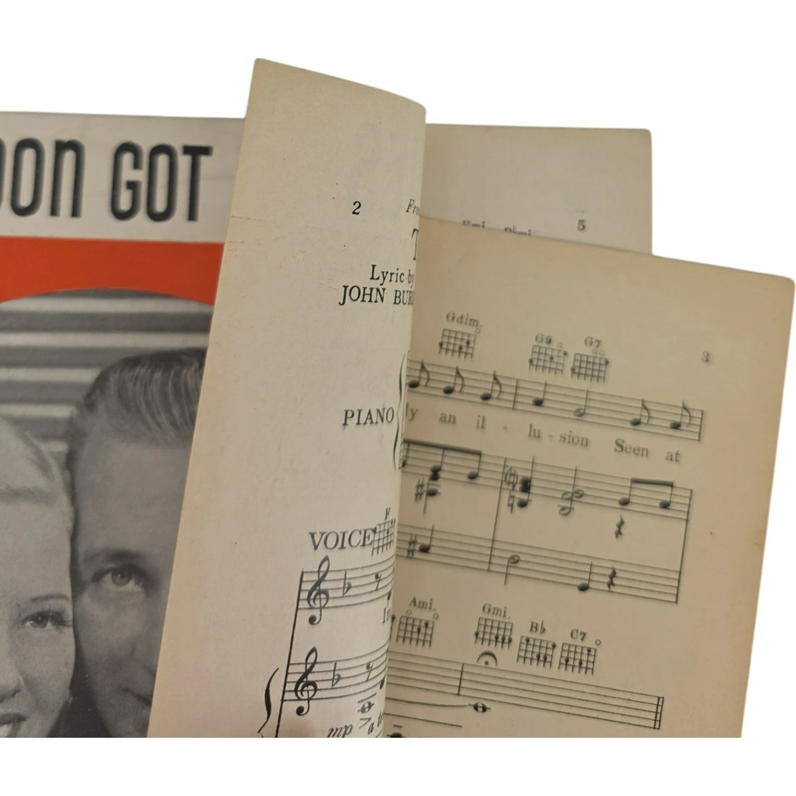 Vintage 1937 Sheet Music The Moon Got In My Eyes BING CROSBY