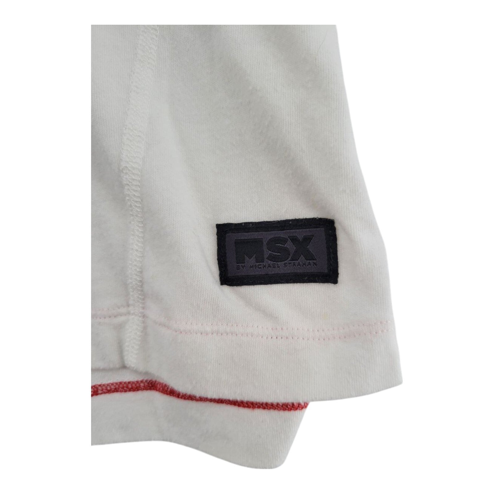 MSX by Michael Strahan Raglan Shirt Mens White Gray Long Sleeve Size Medium