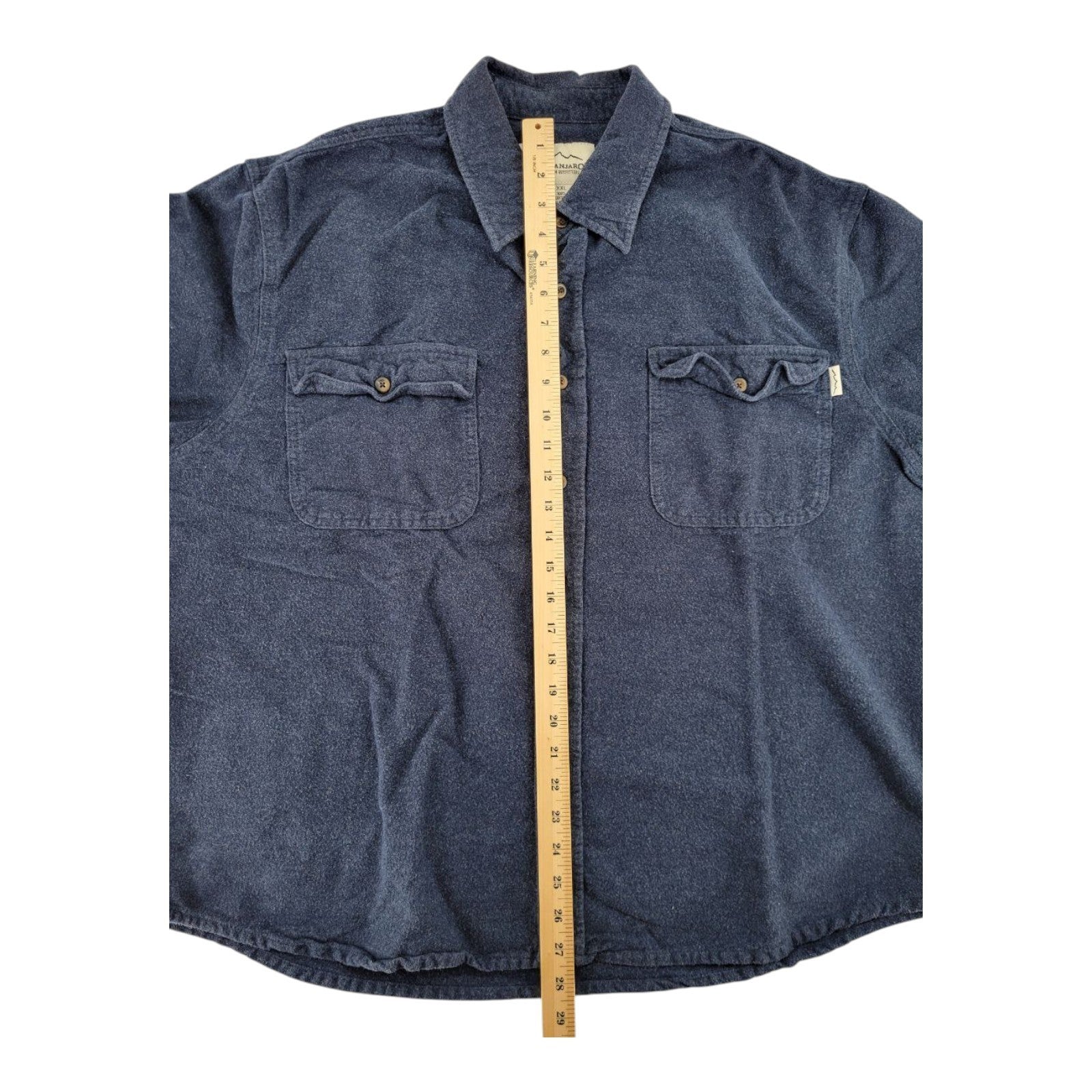 Kilimanjaro Expedition Outfitters Mens Navy Button Down Shirt Cotton XXL