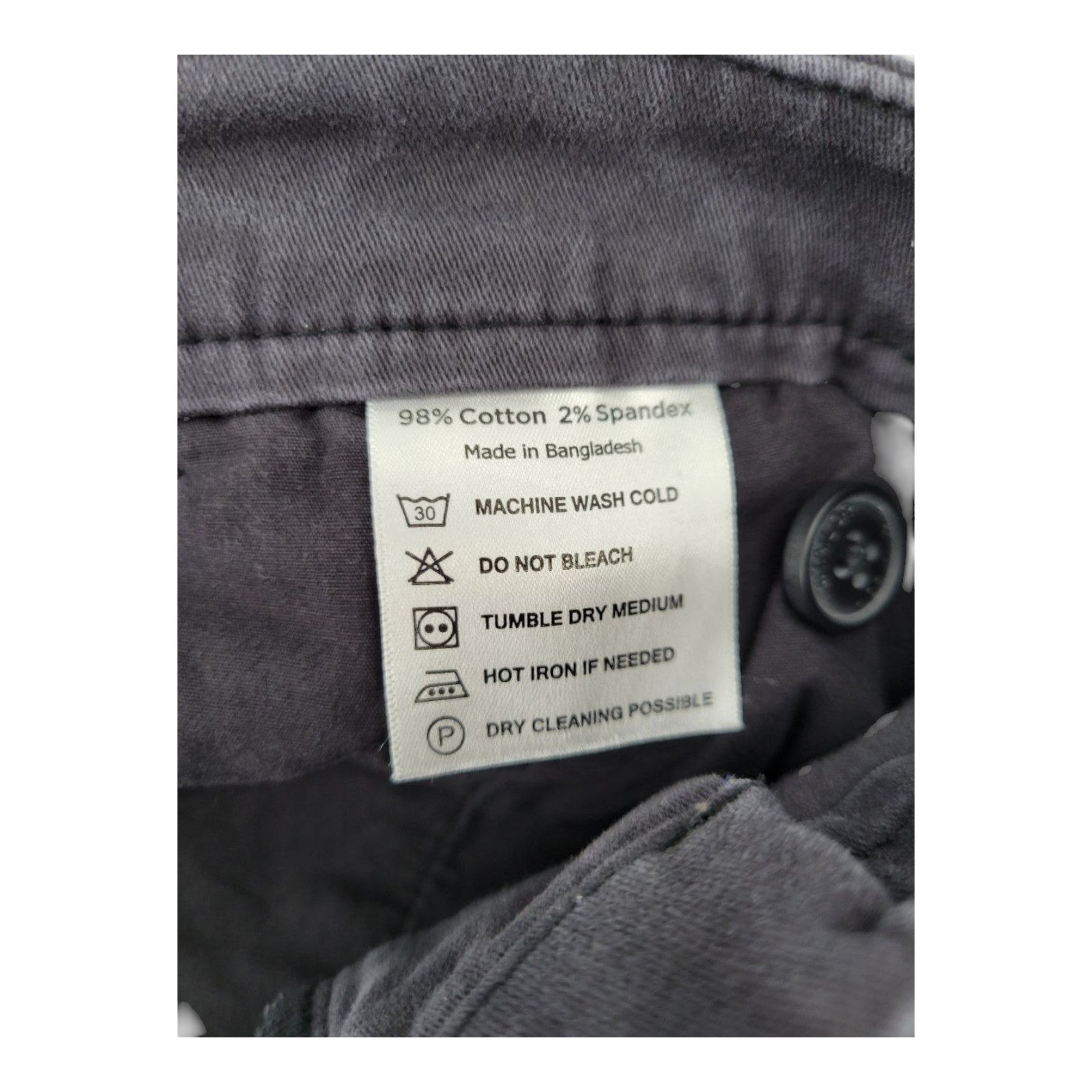 MTailor Mens Gray Stretch Chino Pants Cotton Spandex Size 42