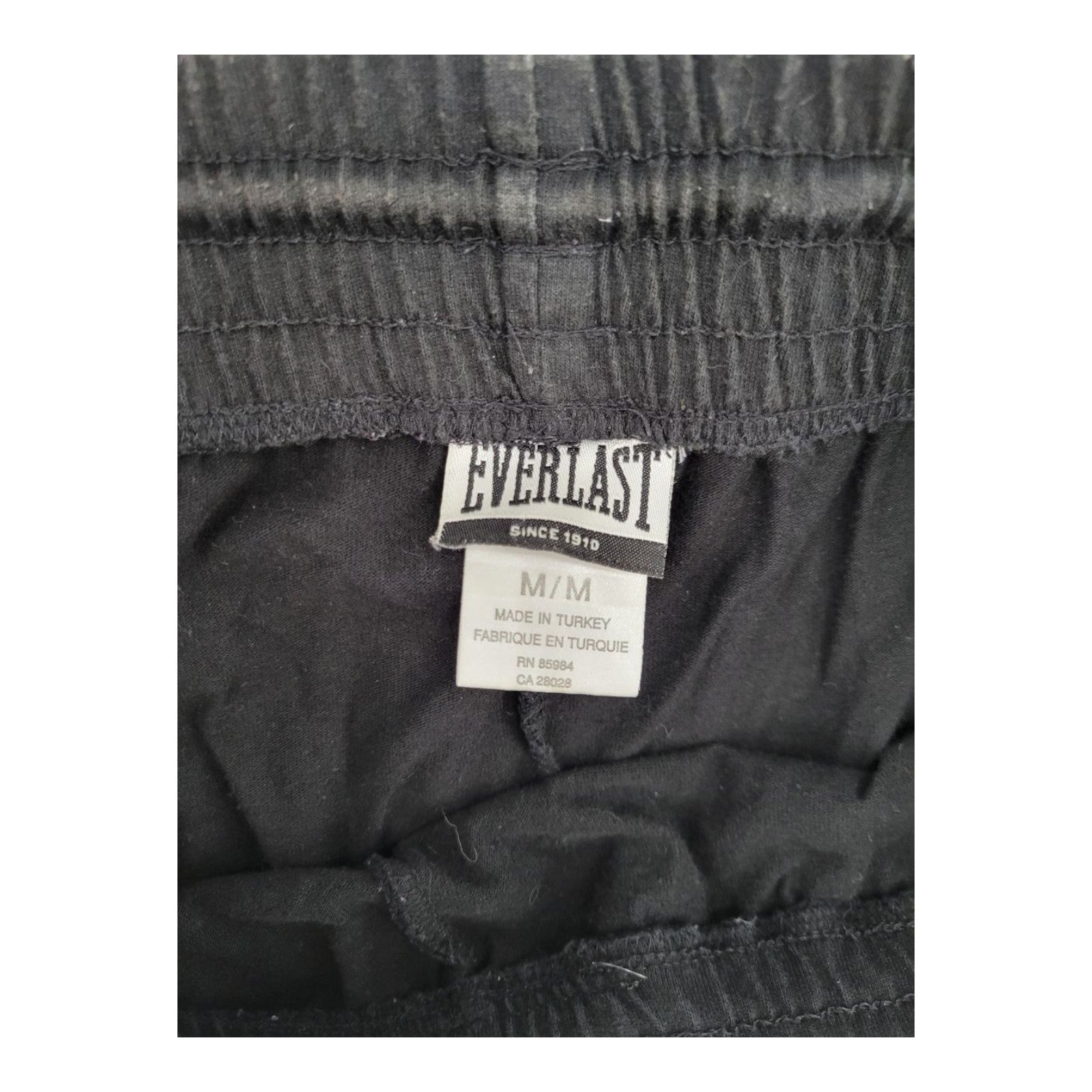 Everlast Black Gray Jogger Athletic Pants Drawstring Elastic Waist Mens Size M