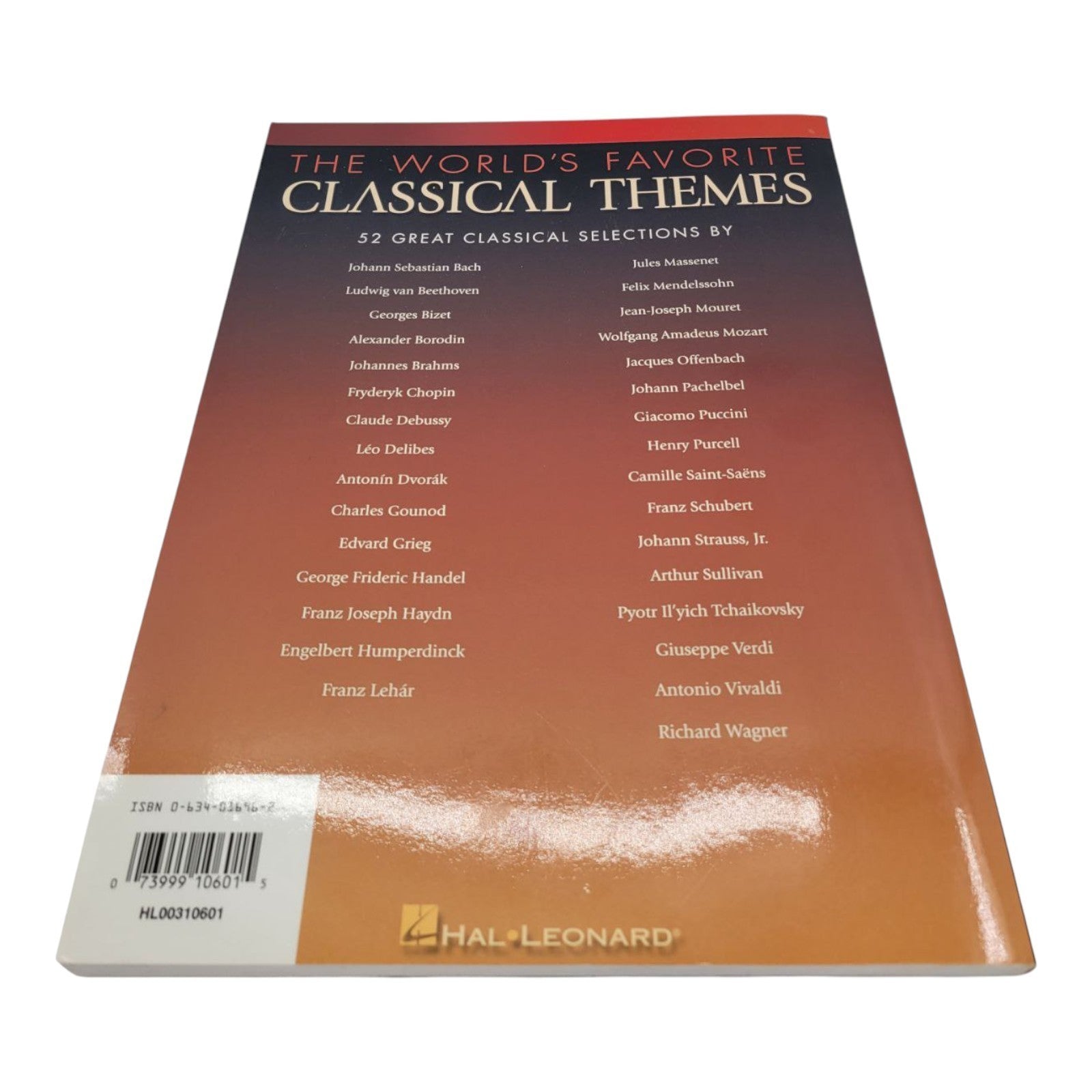 The Worlds Favorite Classical Themes Sheet Music Book Piano Solo by Hal Leonard