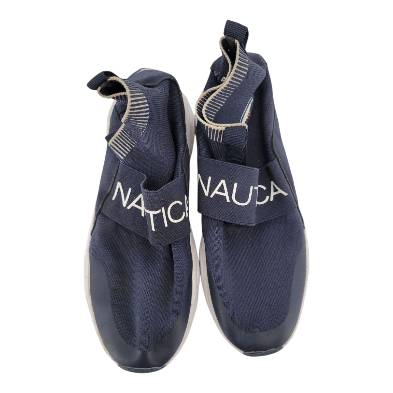 Nautica Unisex Kids Blue Sneakers High Top Sock Slip On Size 5