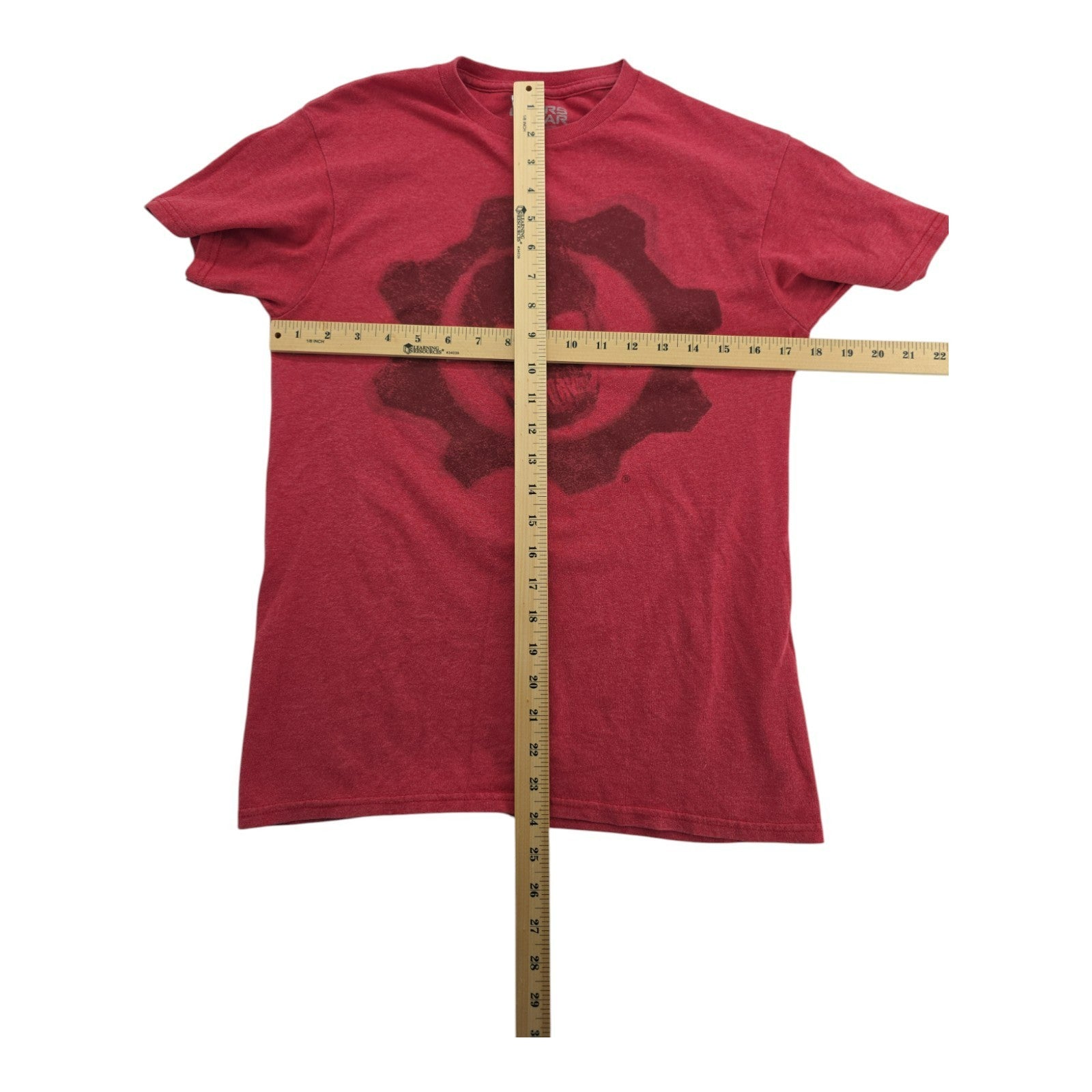 Gears Of War 1 Red Video Game Promo Gamer Nerd Crimson COGS T-Shirt Size S