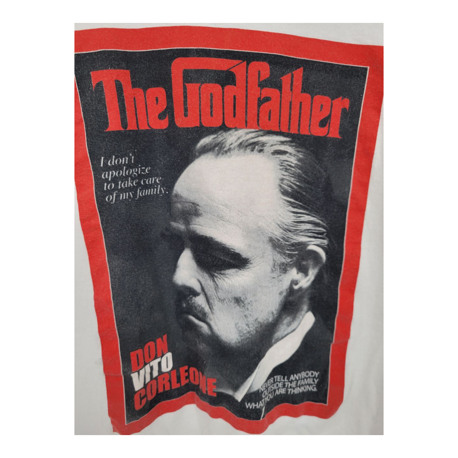 The Godfather Don Vito Corleone Graphic White T-Shirt Hybrid 3X