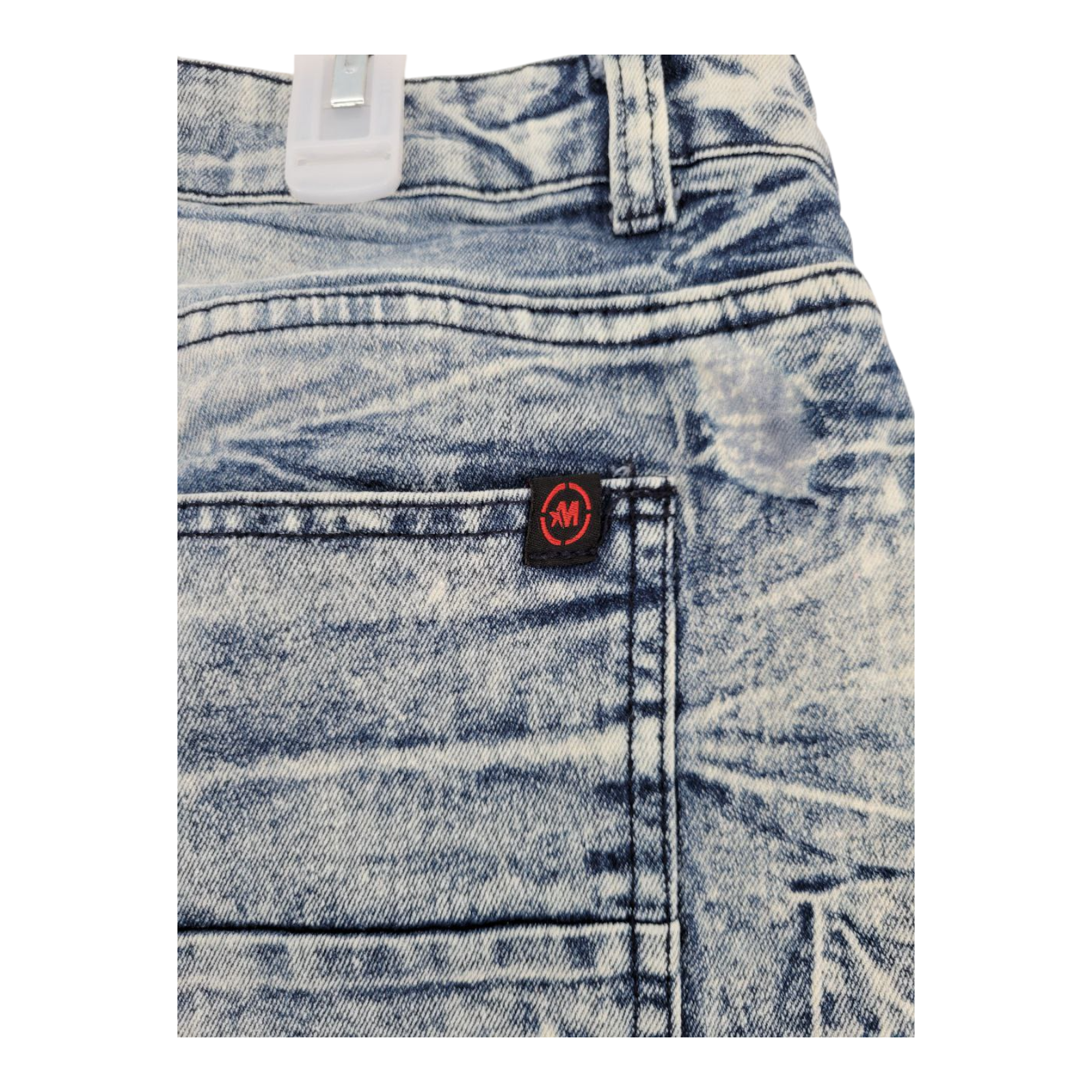 Mecca Since Day One Stretch Fit Acid Wash Denim Shorts Mens Size 40