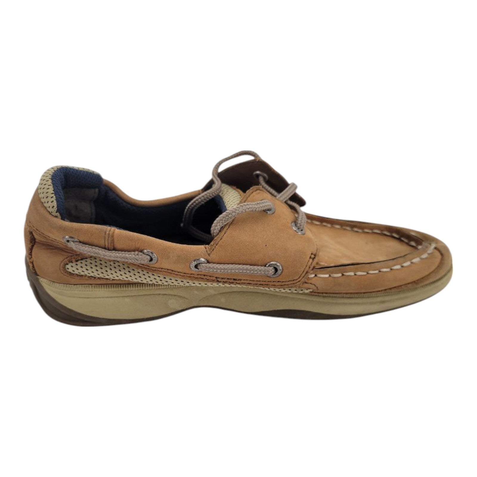 Sperry Top Sider Boys Lanyard Boat Shoes 2 Eye Tan Leather US 4.5M EU 37