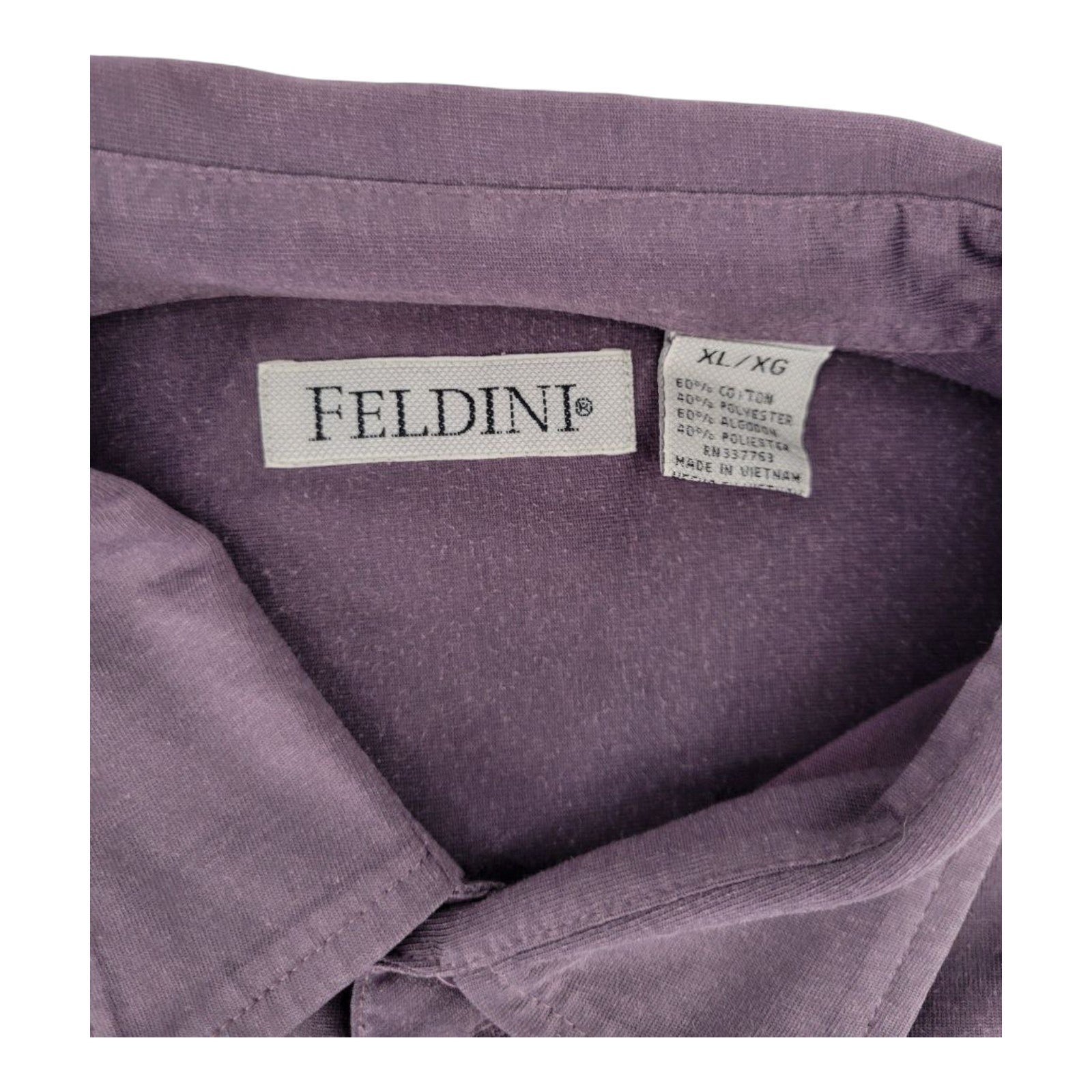 Feldini Mens Purple Button Down Short Sleeve Casual Shirt Size XL